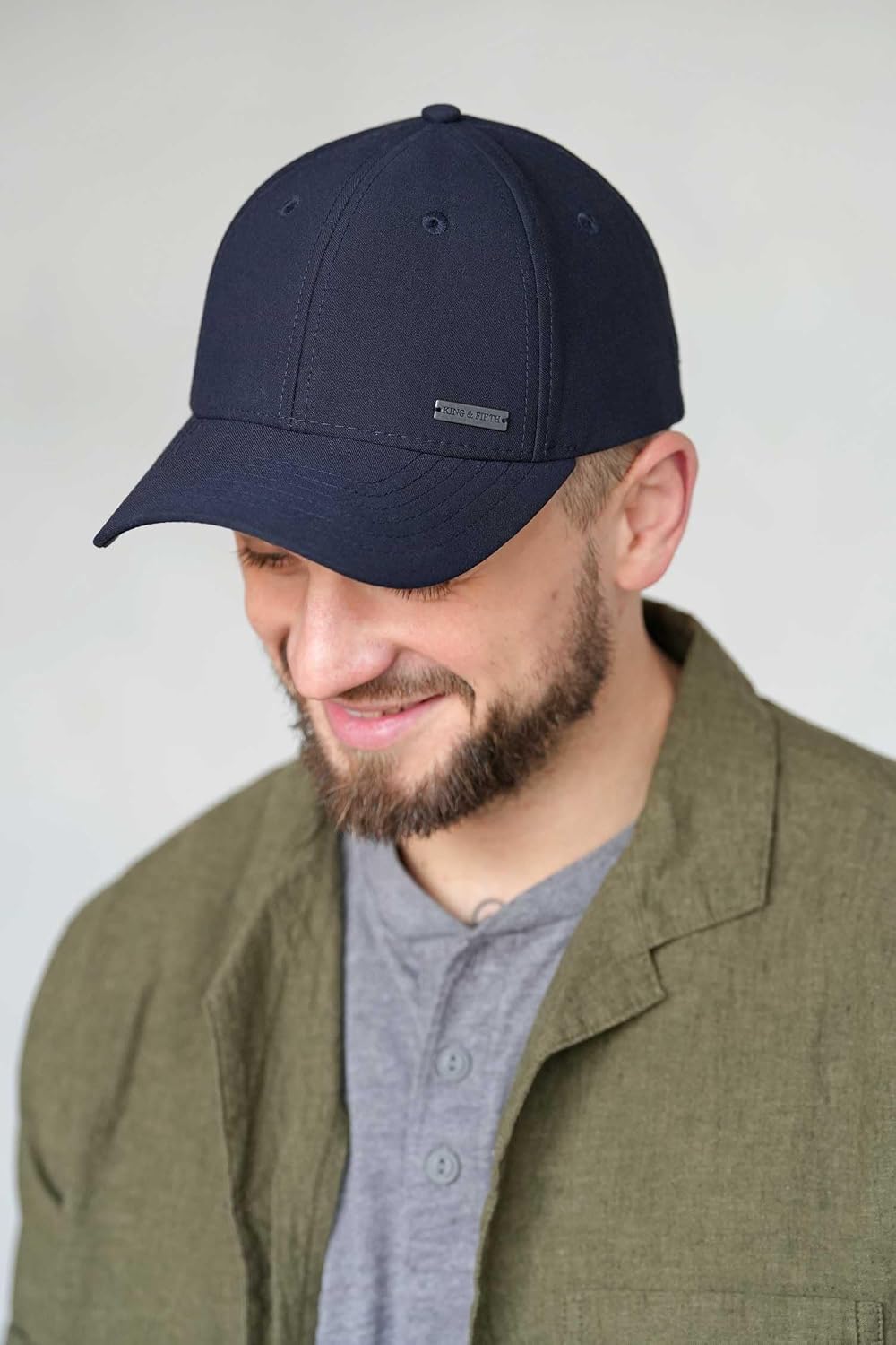 Fashion Baseball Hats for Men by King & Fifth | The Senna Baseball Cap with Low Profile & Menswear Fabric + Baseball Caps
