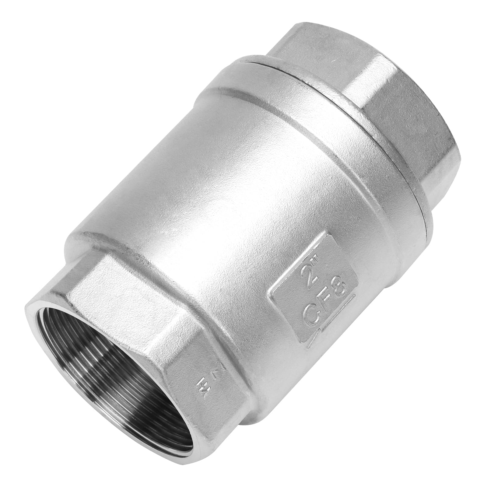 Photo 1 of 2 Inch Vertical Check Valve SUS304 Spring Loaded Check Valve in-line Low Cracking Pressure CF8M WOG 1000