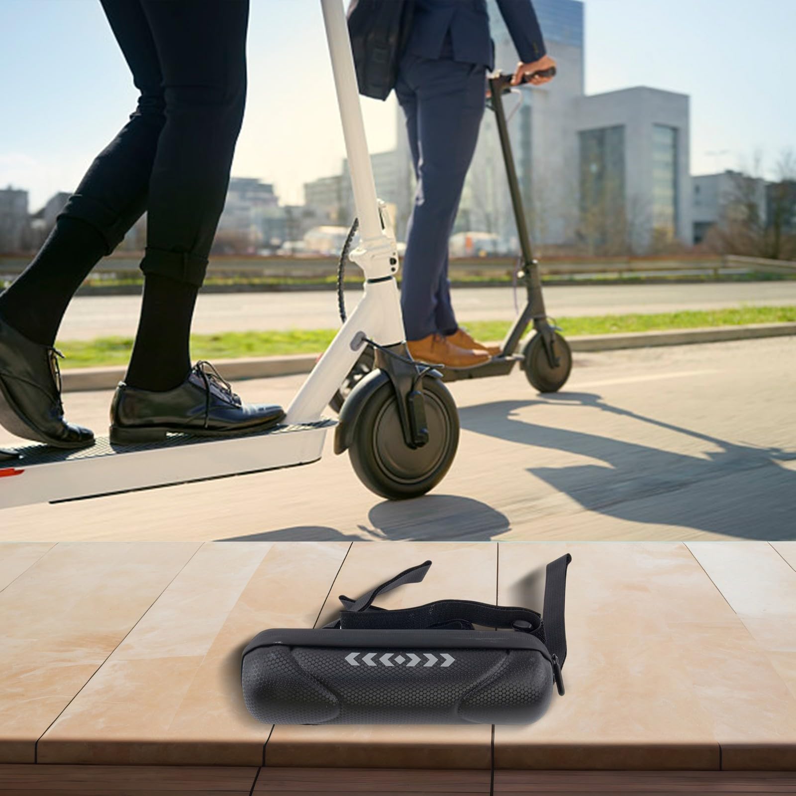 Sacoche Avant 1L Pour Scooter Électrique – EVA Imperméable Léger 150g – Antidérapant, Compatible Avec La Plupart Des Scooters – Noir