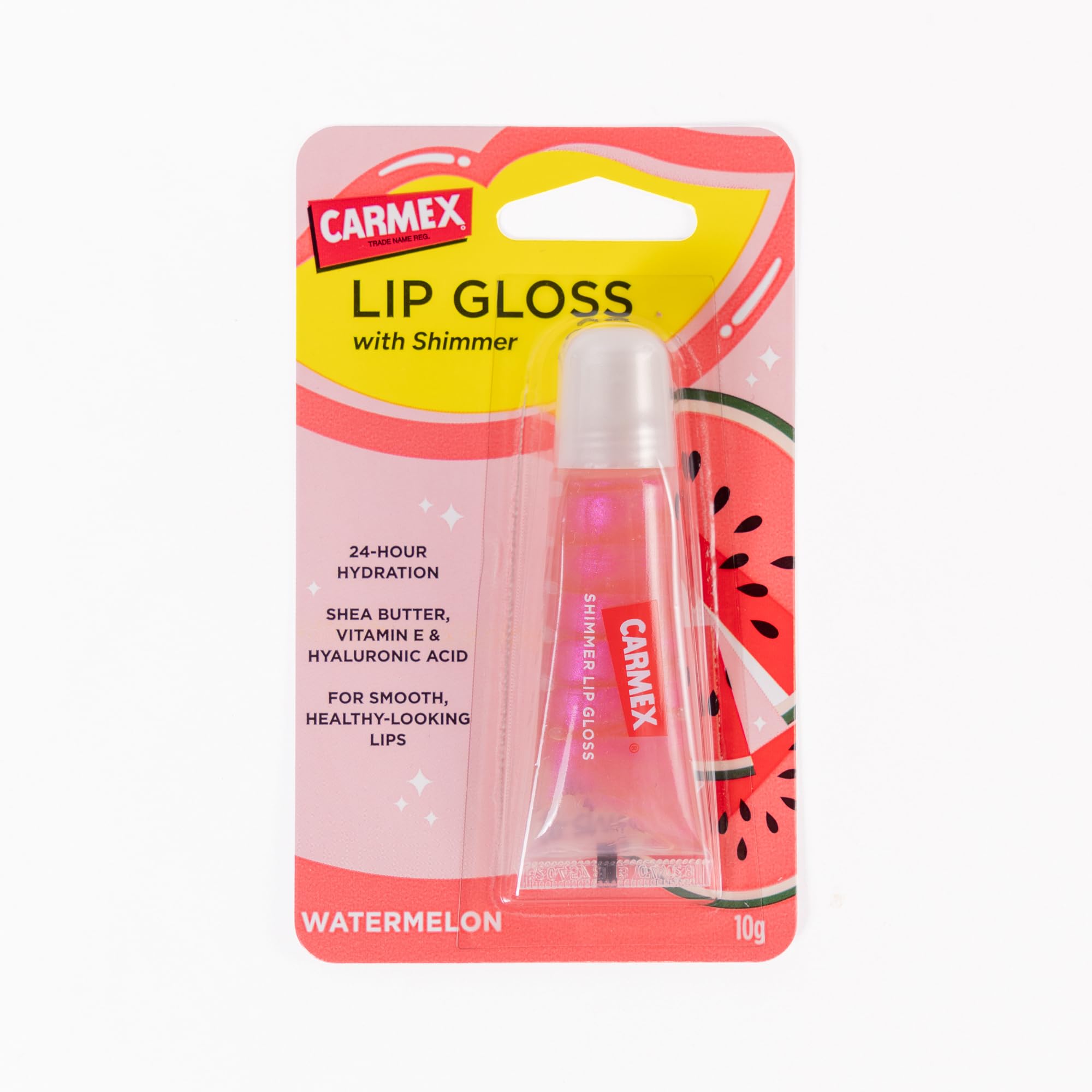 Carmex Watermelon Shimmer Lip Gloss Tube For Hydrated, Healthy Lips