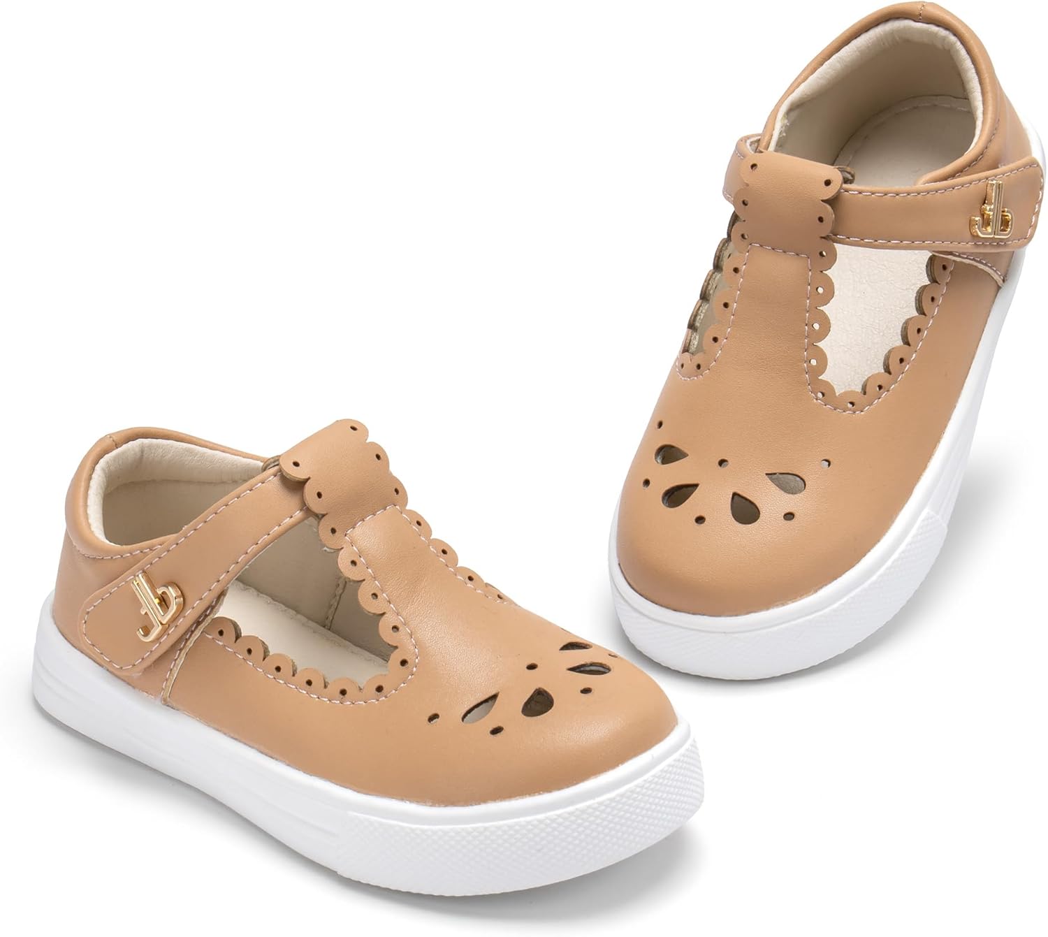 THEE BRON Toddler Girls Casual Sneakers Stylish Comfy T-Strap Everyday Shoes