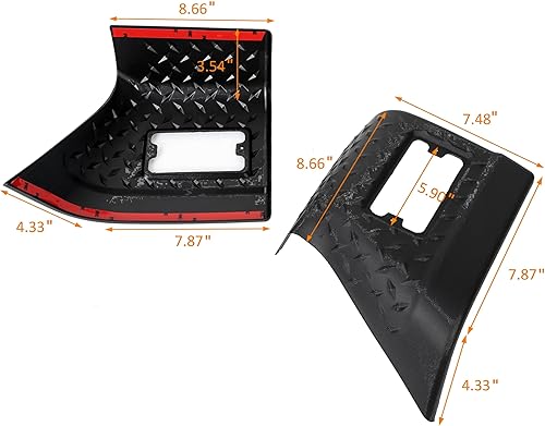 Miniatura 2 de KUAFU Guardabarros para chip de insectos, armadura frontal compatible con Jeep Wrangler TJ 1997-2006 Reemplazo para 11650.20 negro texturizado