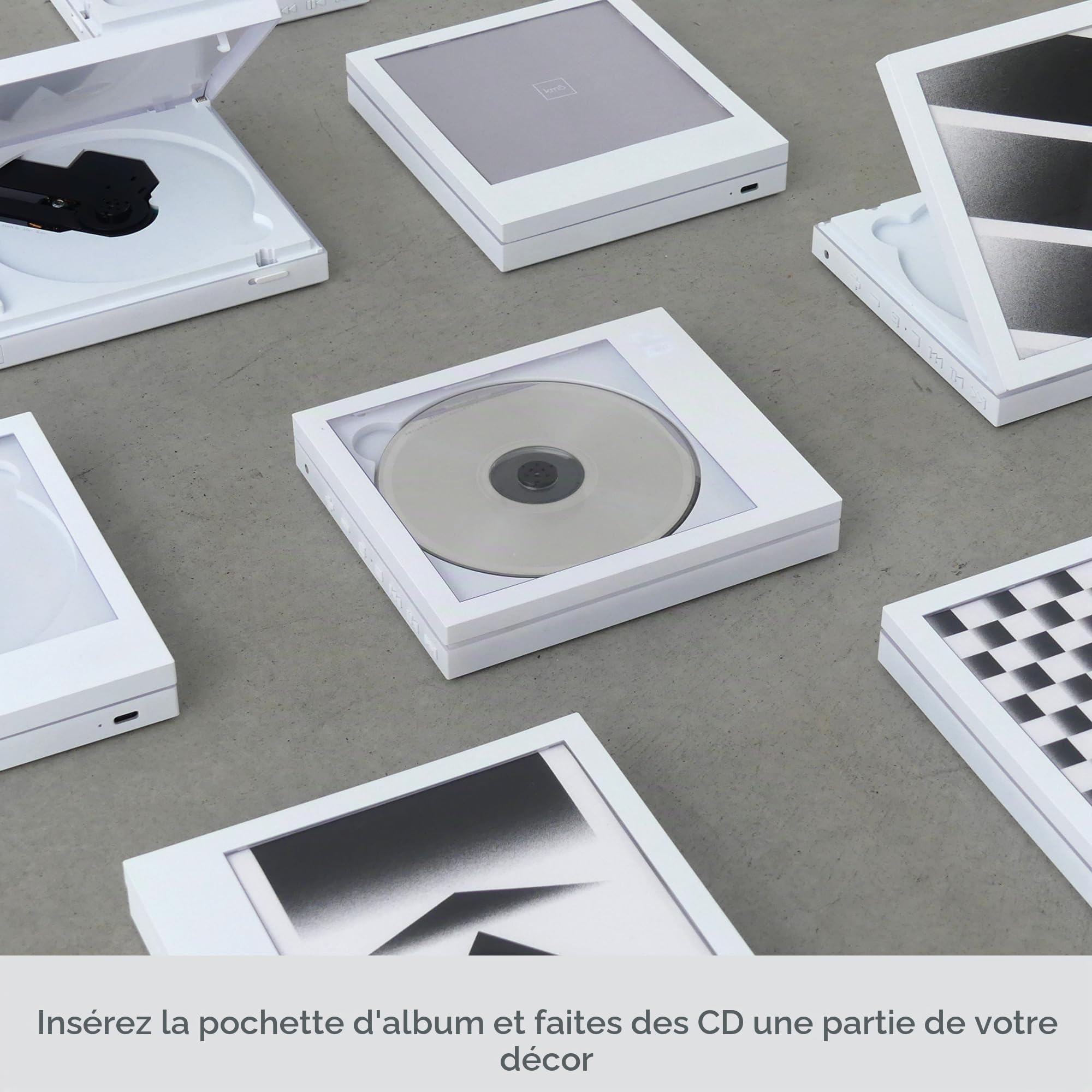 Lecteur CD Bluetooth Instant Disk Audio-CP1 (Blanc)