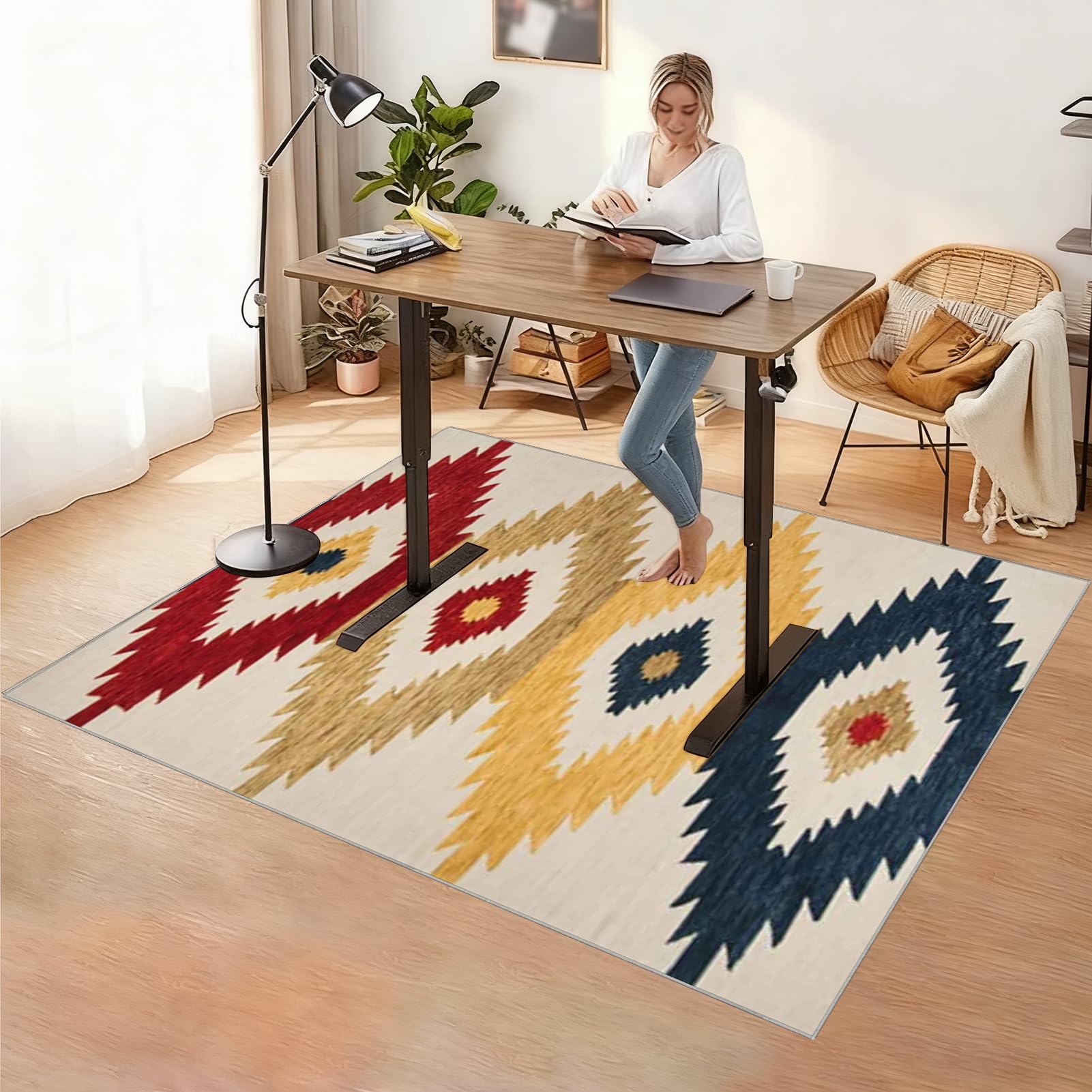Heavy Duty Office Chair Mat for Carpet, Non Slip Floor Protective Mat for Chairs Mat Desk Chairmats Carpet Protector Chair Mat, Hard-Floor Chair Mats, Floor Mat for Office Chair 200 x 220 cm