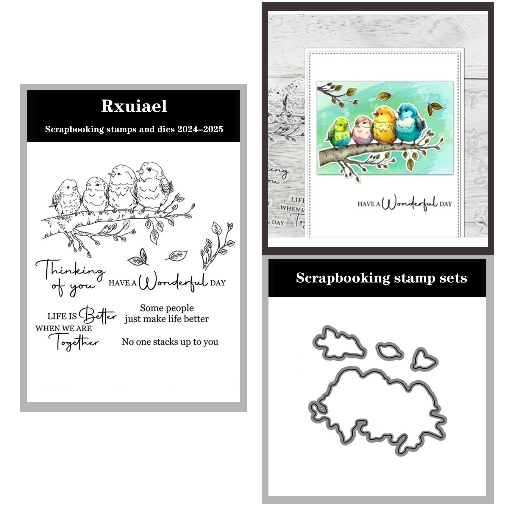 Rxuiael 2025-2026 Stamps and Dies Sets for Card Making, DIY Various Festivals for Autumn,Thanksgiving,Christmas,Halloween,Birthdays Greeting Card Dies