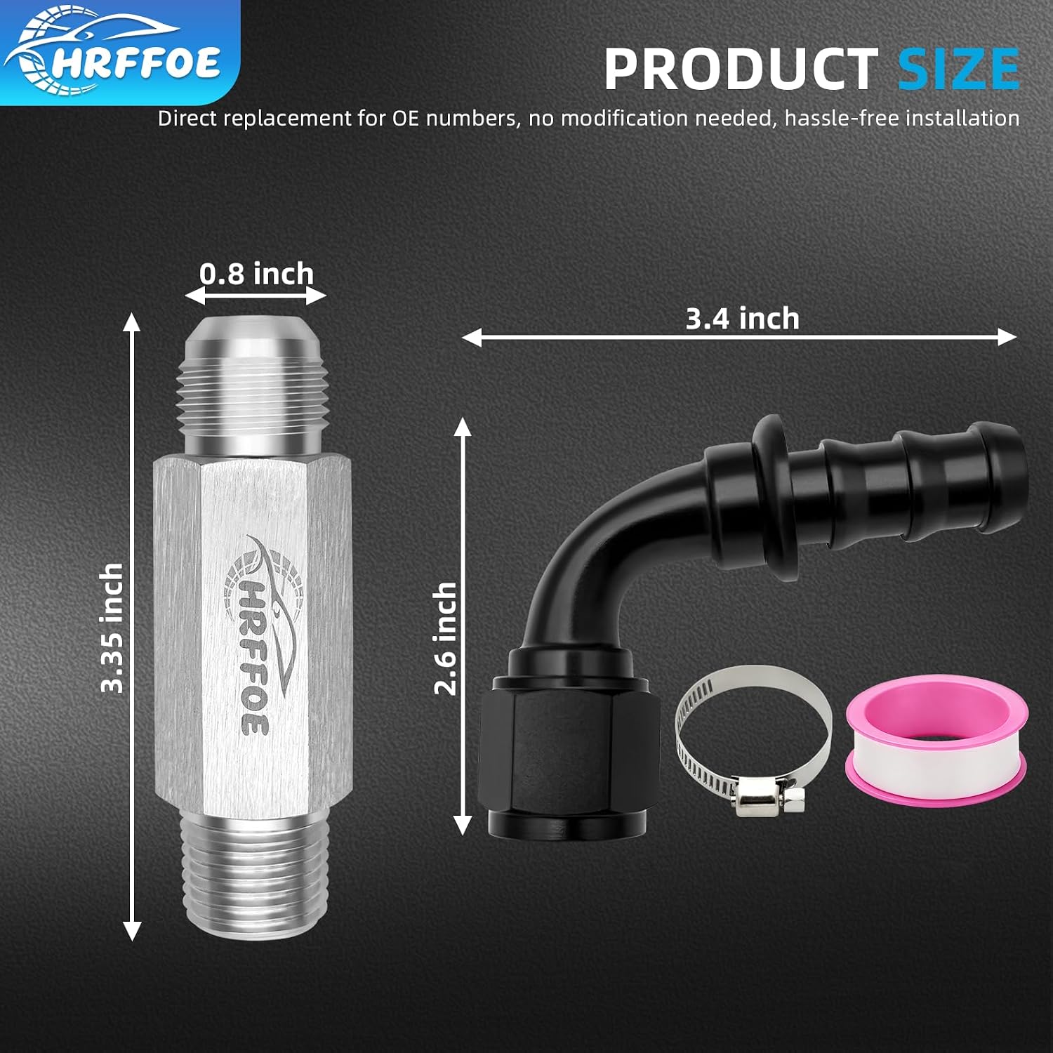 Upgraded Top Heater Hose Compatible with Dodge Ram 6.7L Cummins 2007.5+, 10AN Push Lock Fitting, Quick Disconnect Delete, Replace 52014739AG 55056711AC 55056966AA 68005253AA