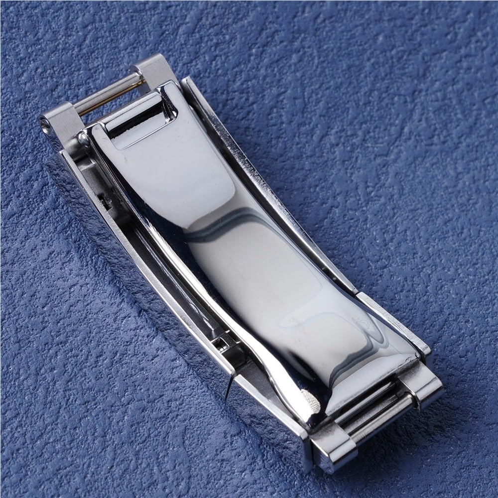 Fermoir Coulissant en Acier Inoxydable 9 mm x 9 mm avec Boucle de Montre – Finition polie brossée for Bracelets de Montre Seiko 5 et Rolex(All Gold)