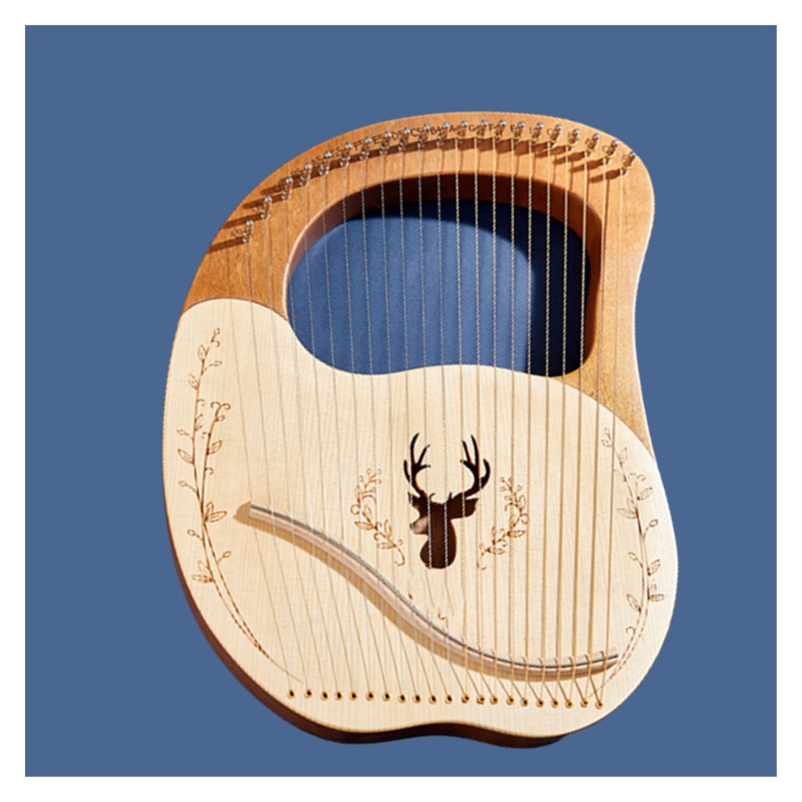 Amazon | Child Lyre Harp 16弦木製音楽 伝統的な弦楽器 ハープ