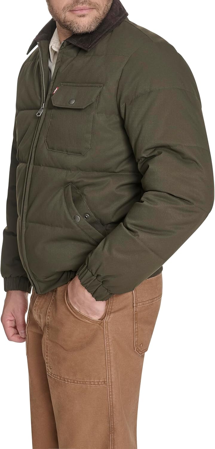 Levi's mens Quilted Depot Jacket With Sherpa Collar - Image 3