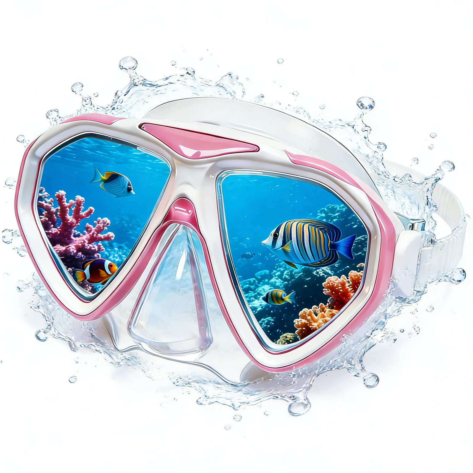 dellyy Masque de Plongée Enfant 5-16 Ans