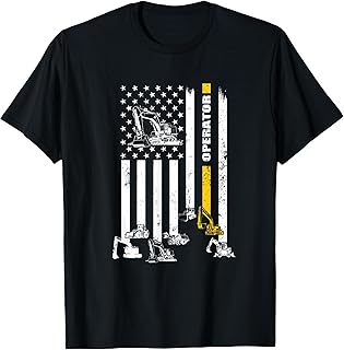 Heavy Equipment Operator USA Flag Operator Gift T-Shirt