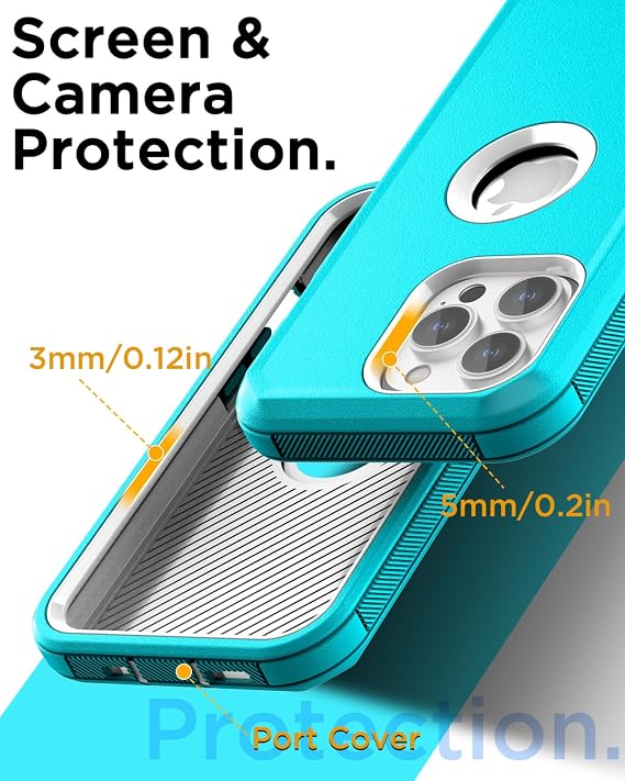 AICase iPhone 15 Pro Max Case,Heavy Duty Drop Protection Full Body Rugged Shockproof Military Protective Tough Durable Cover Compatible with iPhone 15 Pro Max 6.7_10