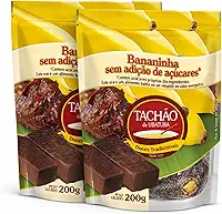 Kit 2 Bananinha Sem Açúcar TACHÃO DE UBATUBA 200g Doce de Banana Natural Diet