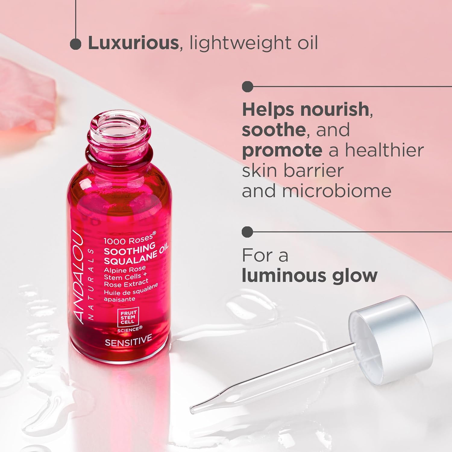 Andalou Naturals 1000 ROSES® Soothing Squalane Oil - Image 2