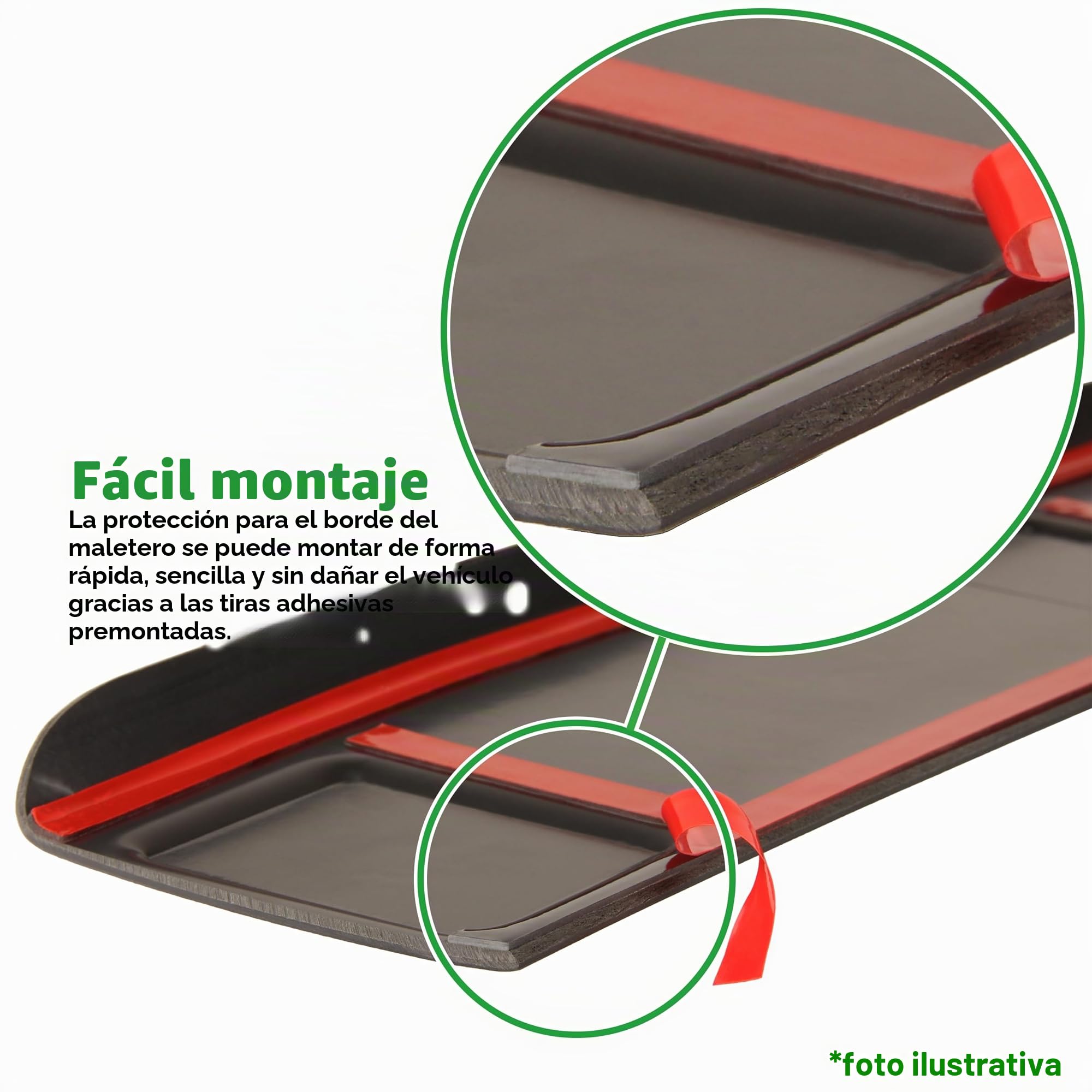 RECAMBO Protector de parachoques de plástico ABS – compatible con VW Caddy III/2K 2C / año de fabricación 2003 – 2015 – resistente y ajuste perfecto – protección óptima para el parachoques