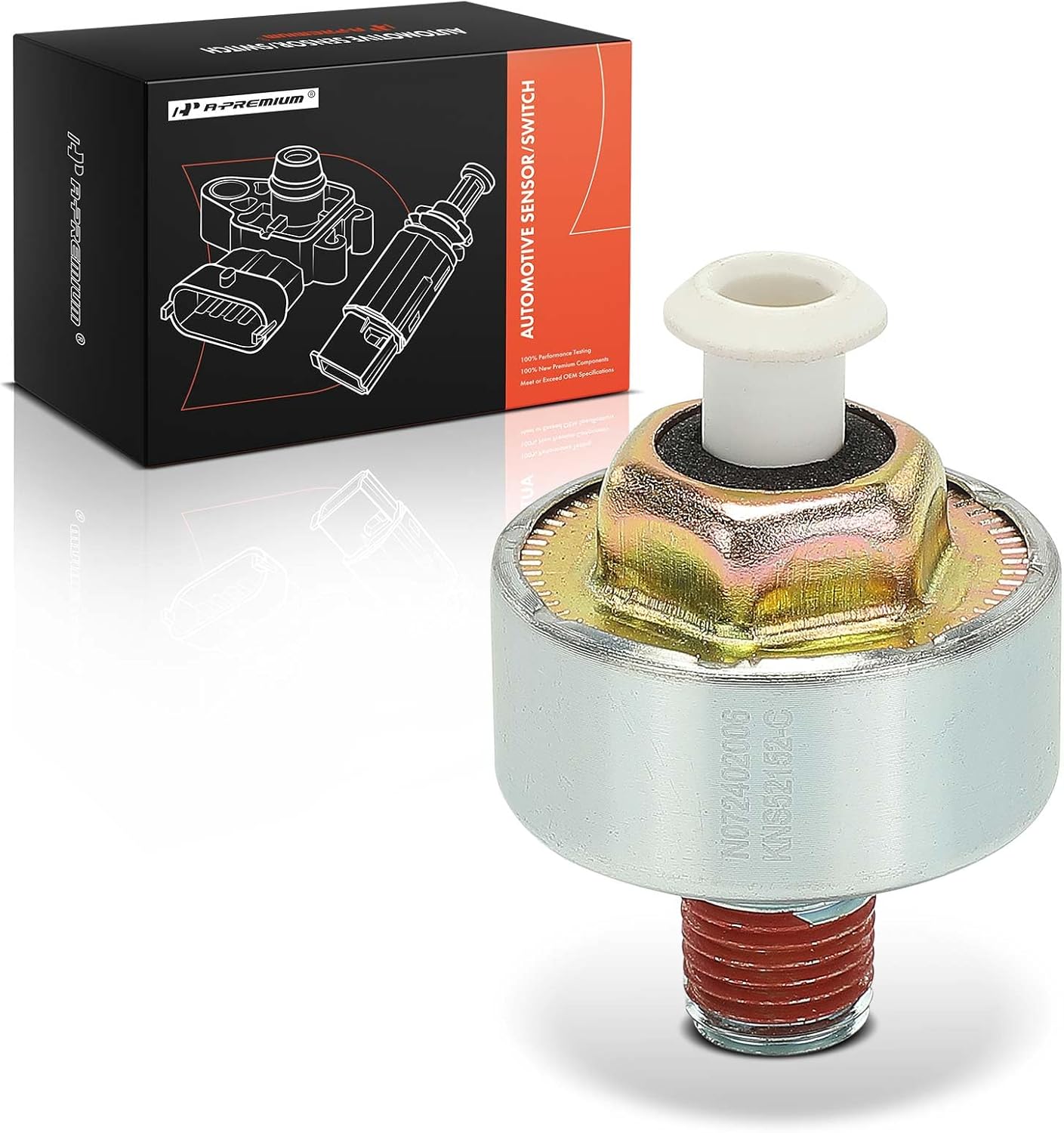 A-Premium Ignition Knock Detonation Sensor Compatible with Chevy Impala, Camaro, Corvette, Caprice, Beretta & Buick Regal, Century, Commercial Chassis & Cadillac Fleetwood & GMC & Oldsmobile & Pontiac