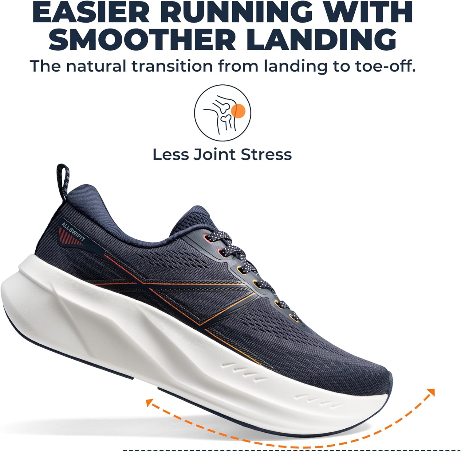 Men's Road Running Shoes Cushion Tennis Shoes Non-Slip Comfortable Lightweight Gym Workout Athletic Arch Support Walking Sneakers Active5K - Image 6