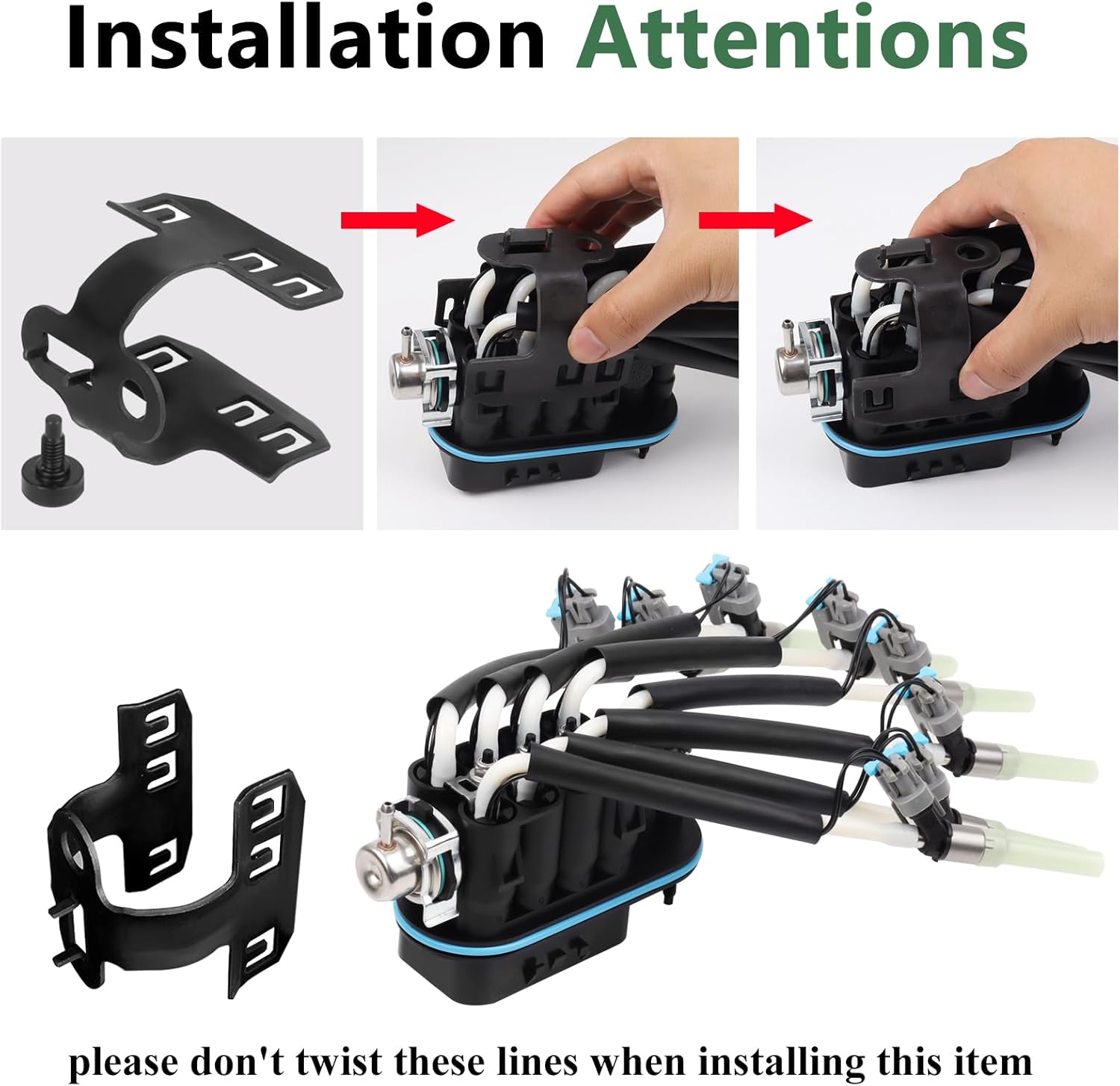FJ504 Spider Fuel Injector 8 Cylinder Fit for Chevrolet GMC Pickup Truck P30 Suburban Chevy Express 1500 2500 3500, Cadillac Escalade Isuzu NPR V8 5.0L 5.7L Engine, Replace # 93441235 17113295