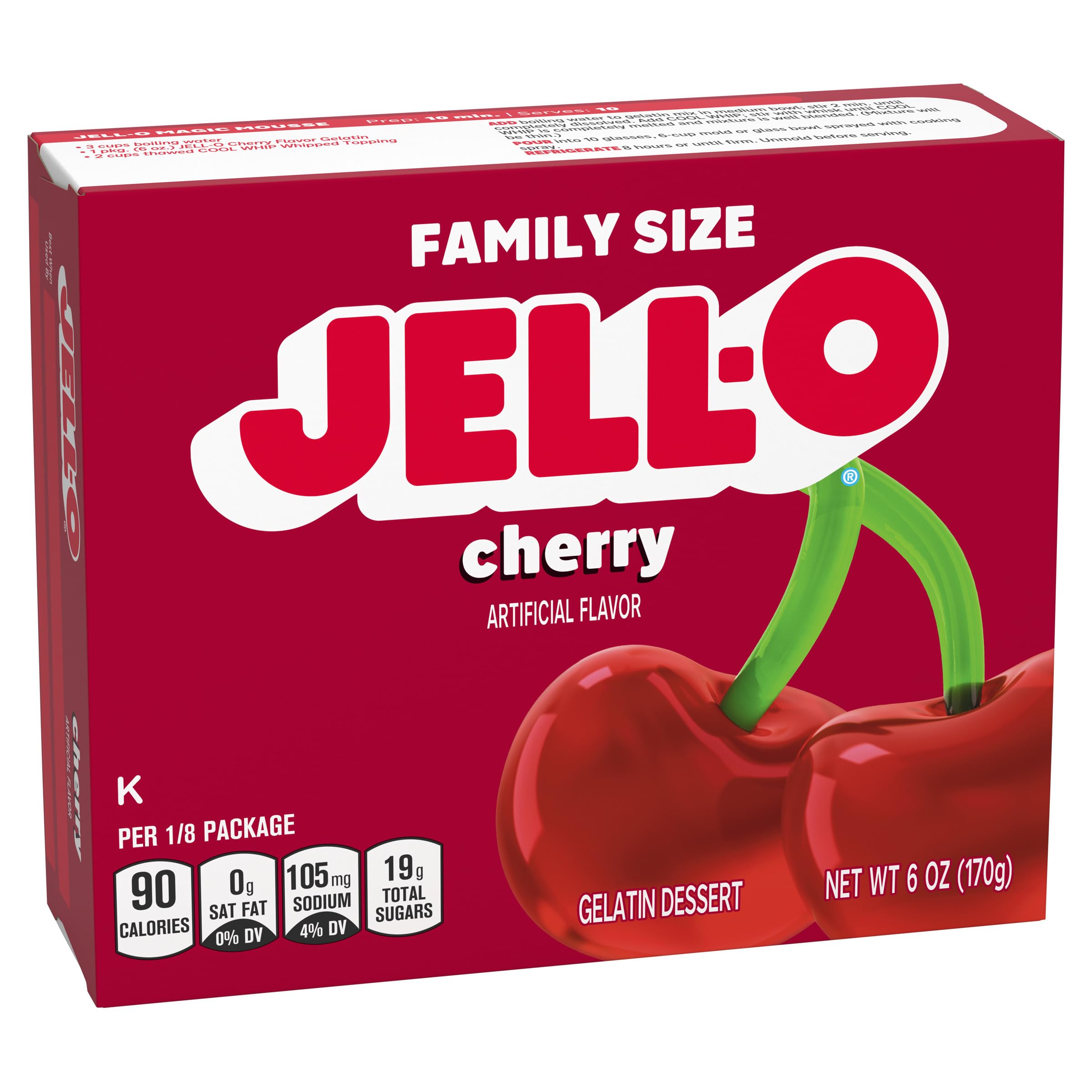 Jell-O Gelatin - Cherry - 6 Ounces