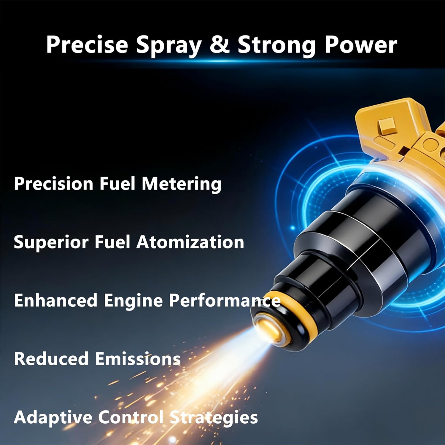 Upgraded Fuel Injectors 4Pcs Compatible with Jeep Compass 2007-2017, Patriot 2007-2017 & Dodge Journey 2009-2015, Avenger 2008-2014, Caliber & Chrysler 200, Sebring Oe# 04891577A