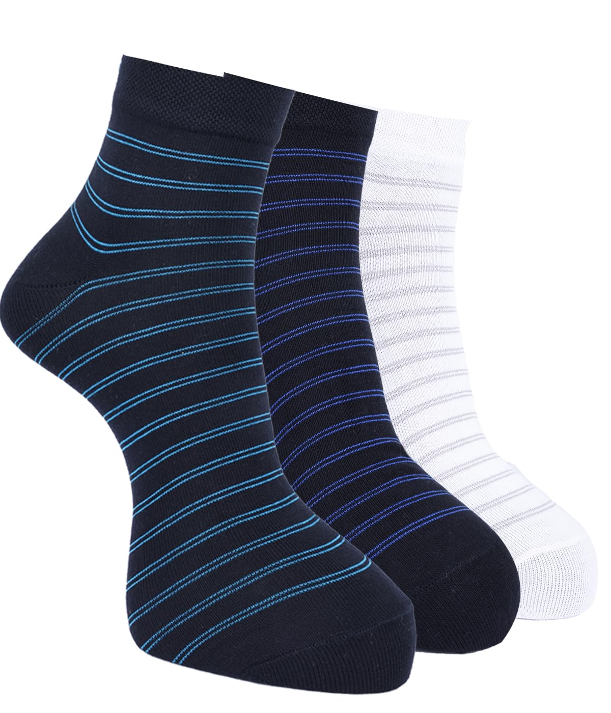 BY Dollar Socks for Men Solid Ankle Length Cotton Socks, Free Size, Pack of 3 (Multicoloured)-image-48