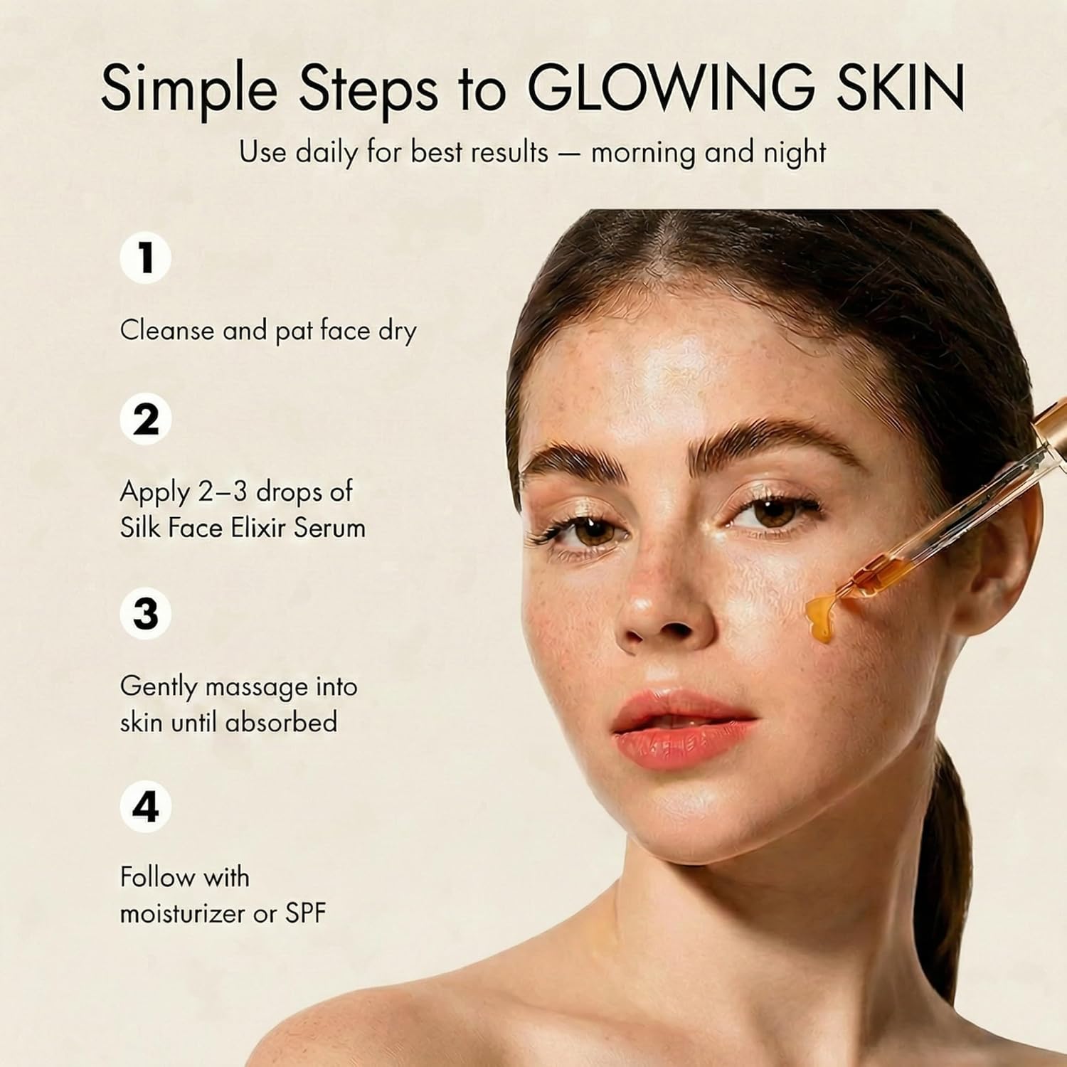 SILK FACE Elixir Serum by Coco March – Anti-Aging, Hydrating & Brightening Facial Moisturizer for Fine Line Reduction, Firming & Illuminating Skin Care with Peptides and Amino Acids, 30ml (1 Fl Oz)