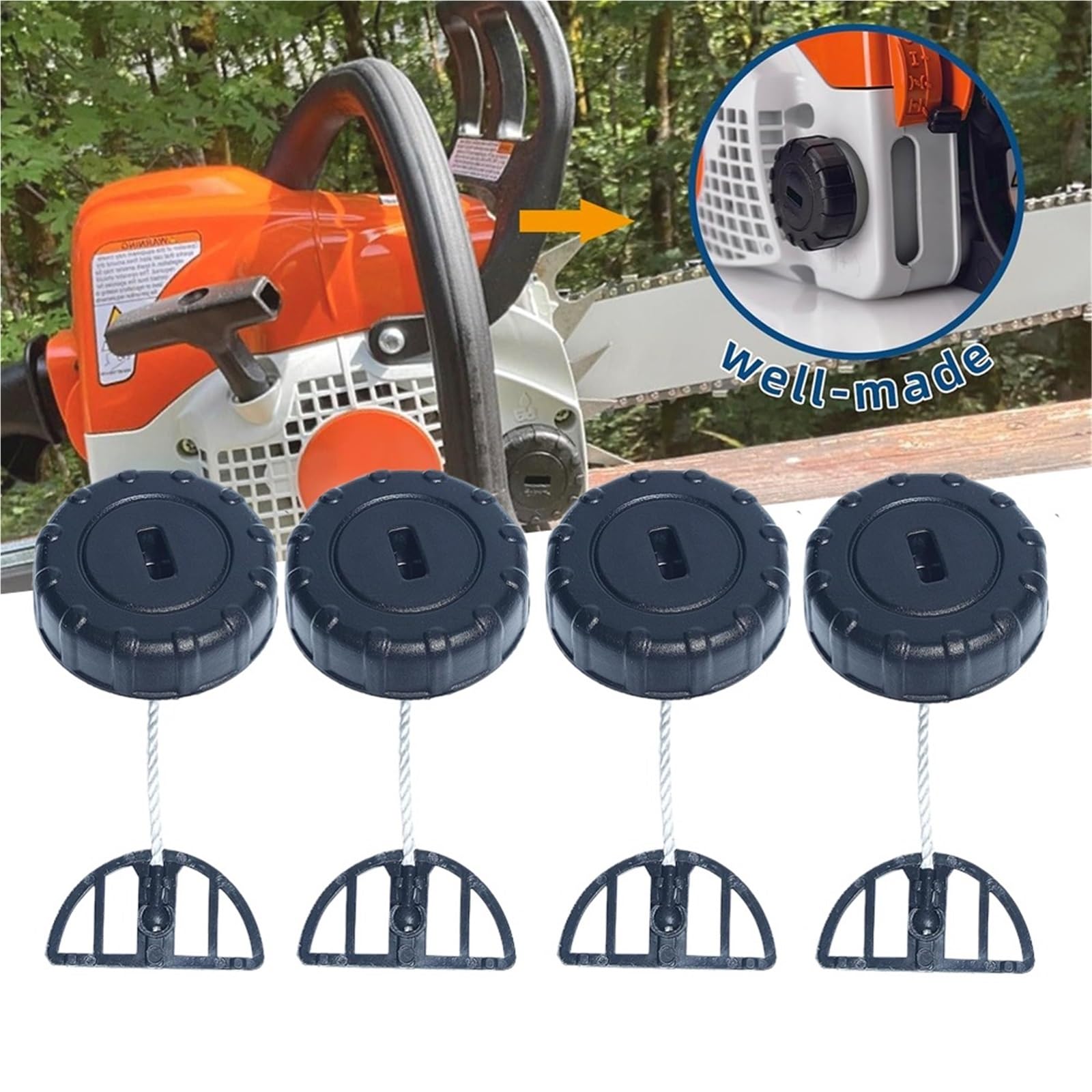 Para Stihl MS170C MS180C MS170 MS180 017 018 piezas de repuesto motosierra tapa tanque Tapón llenado combustible(10PCS)