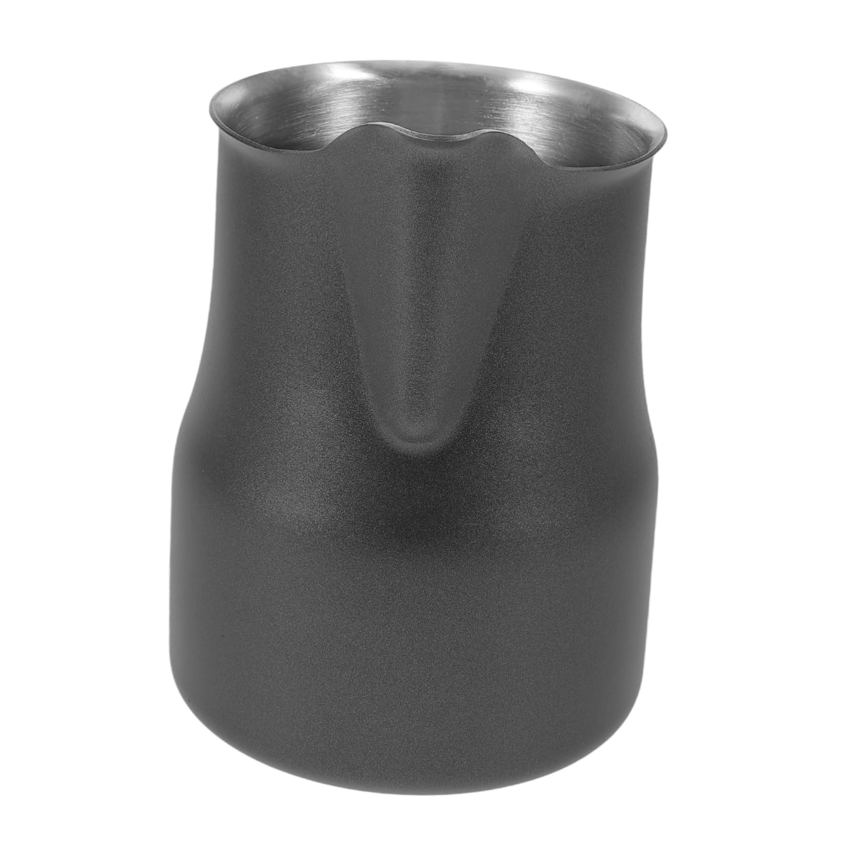 Operitacx 5 Piezas Taza de café con leche tazas de café con leche boca tazas de espresso portátil émbolo leche de leche jarra para hacer espuma de cafe taza de espuma Acero inoxidable Negro