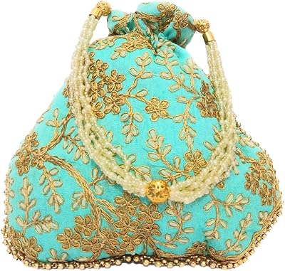 athizay Gift Potli bags Pista Color Handbags for Women Shubh Shagun Gift Potli Bags gift items for women festival