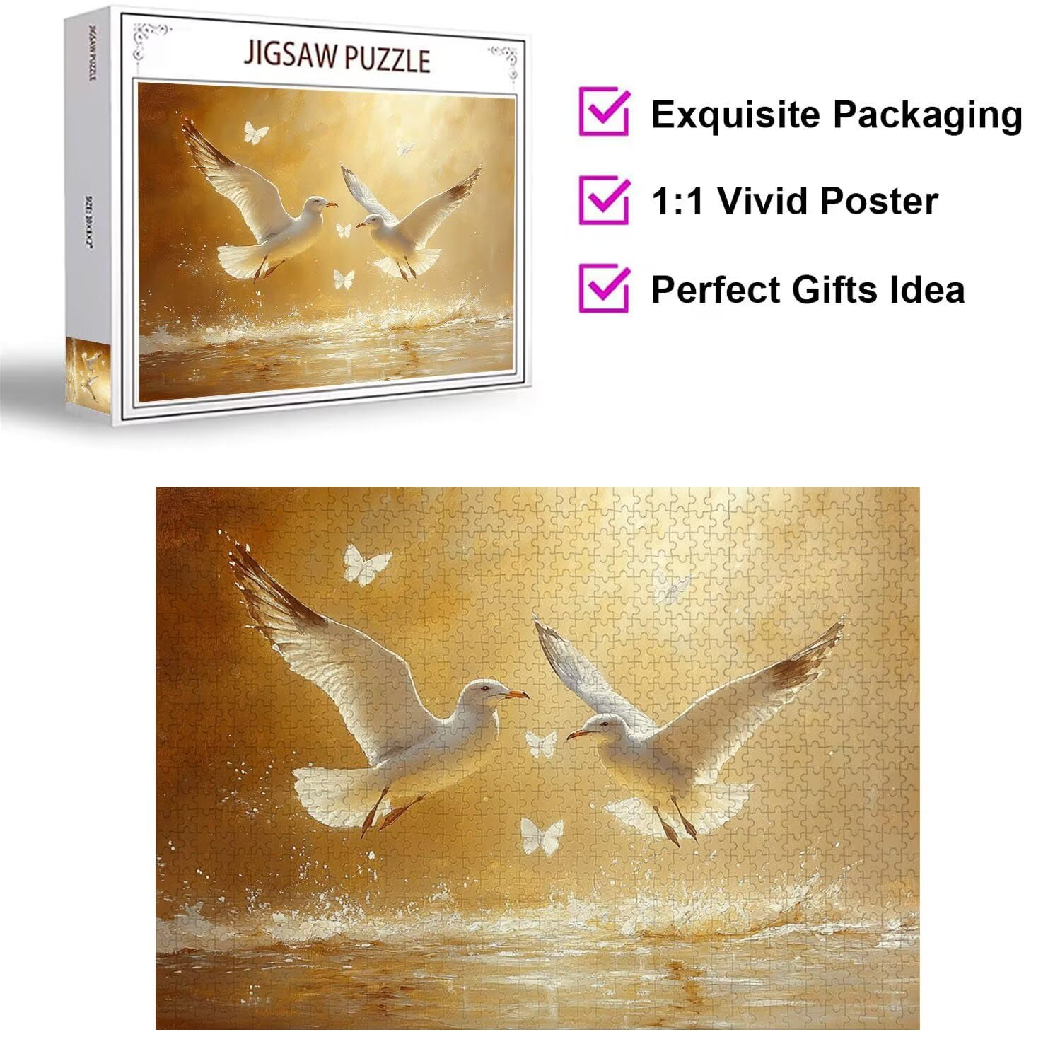 Puzzle dla dorosłych 2000 elementów trudne wyzwanie, ptak, n-601 | Brainteasing Adult Jigsaws Butterfly Brainteasing Games Zwiększają kreatywność, prezenty 3D, relaks i rozrywka