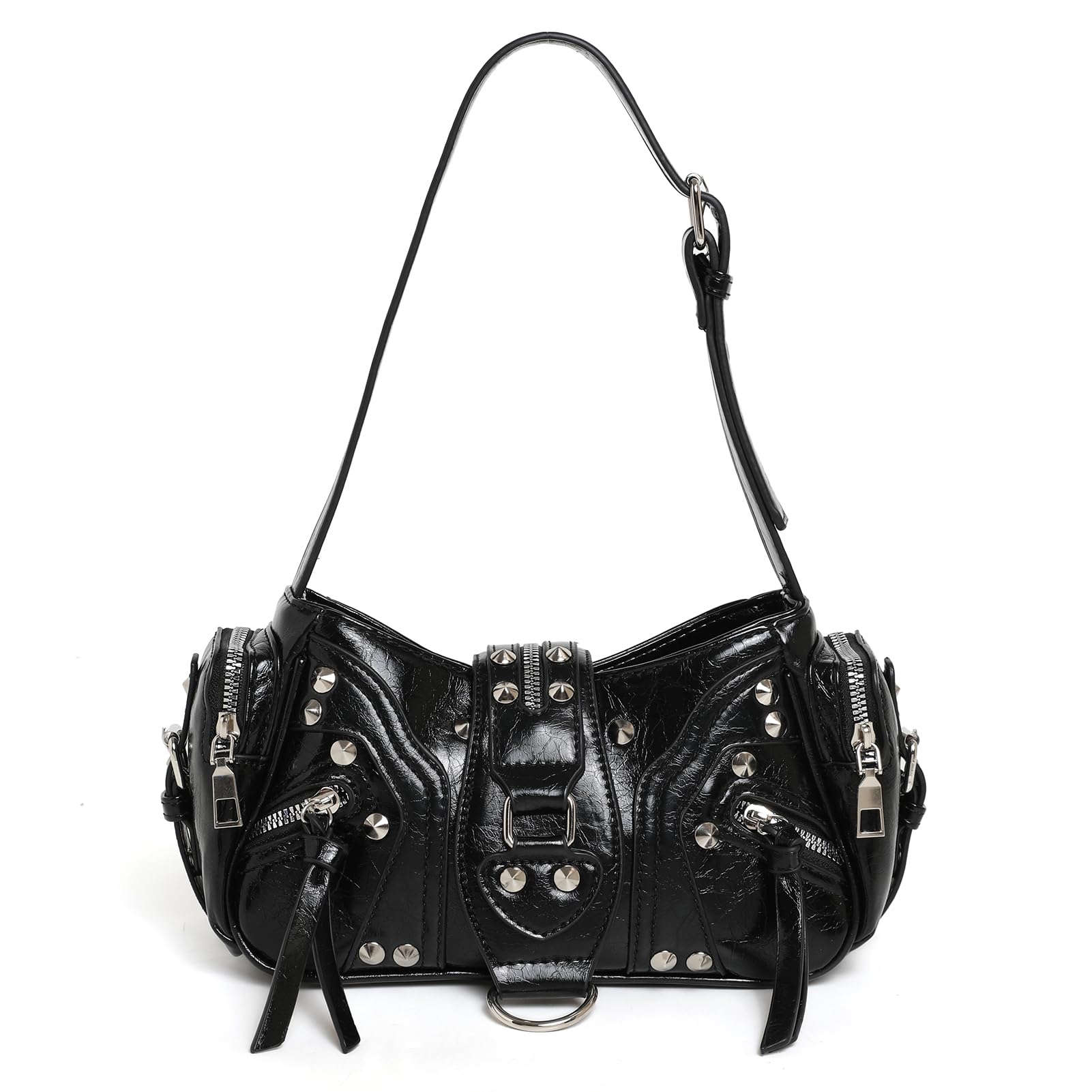 Bolso de Mano Y2K Bolso de Hombro Mujer Vintage Bolso con Tachuelas Estilo Punk Bolso de Hombro para Fiesta Trabajo Vida Diaria