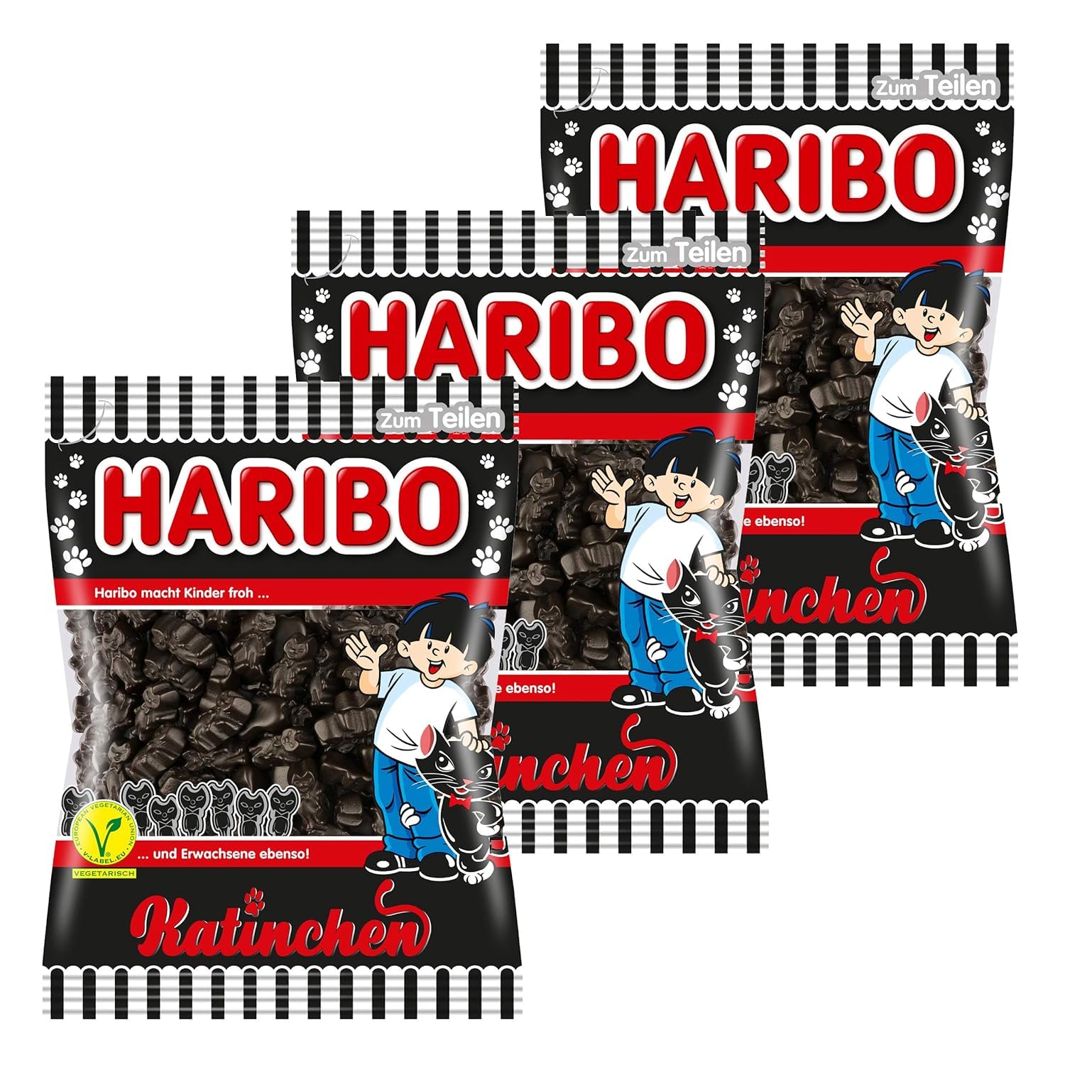 3 er Pack Haribo Katinchen veggie 3 x 175g