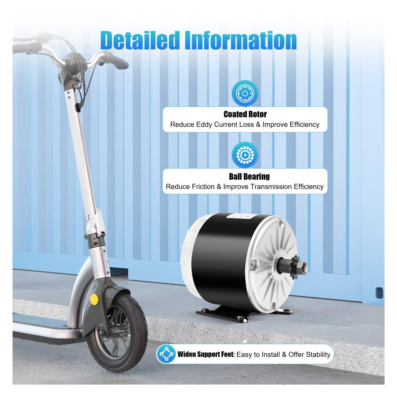 Kit Motore Brushless Ad Alta Potenza 24V 350W Con 11 Ingranaggi, Fai Da Te For Scooter, Veicoli Elettrici, Motociclette, Turbine Eoliche Ecc Prestazioni Ad Alta Velocità
