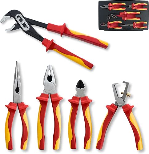 FESA Electrician Insulated Pliers Set - 1000V 5-Piece Professional Electrician