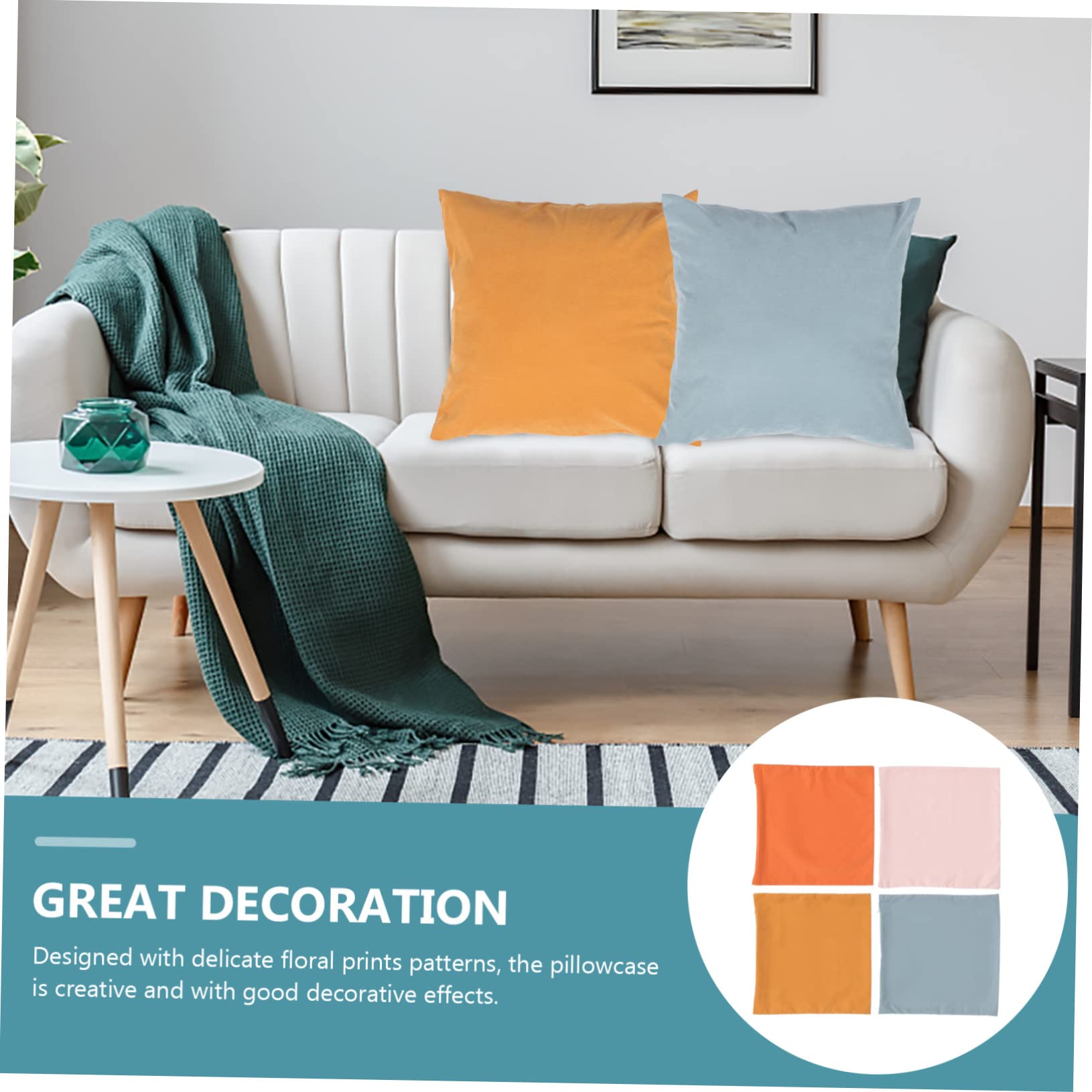 Mikinona 4pezzi Cuscino Per Fodera Copricuscino Semplice e Resistente Per o Bar Accessorio Decorativo