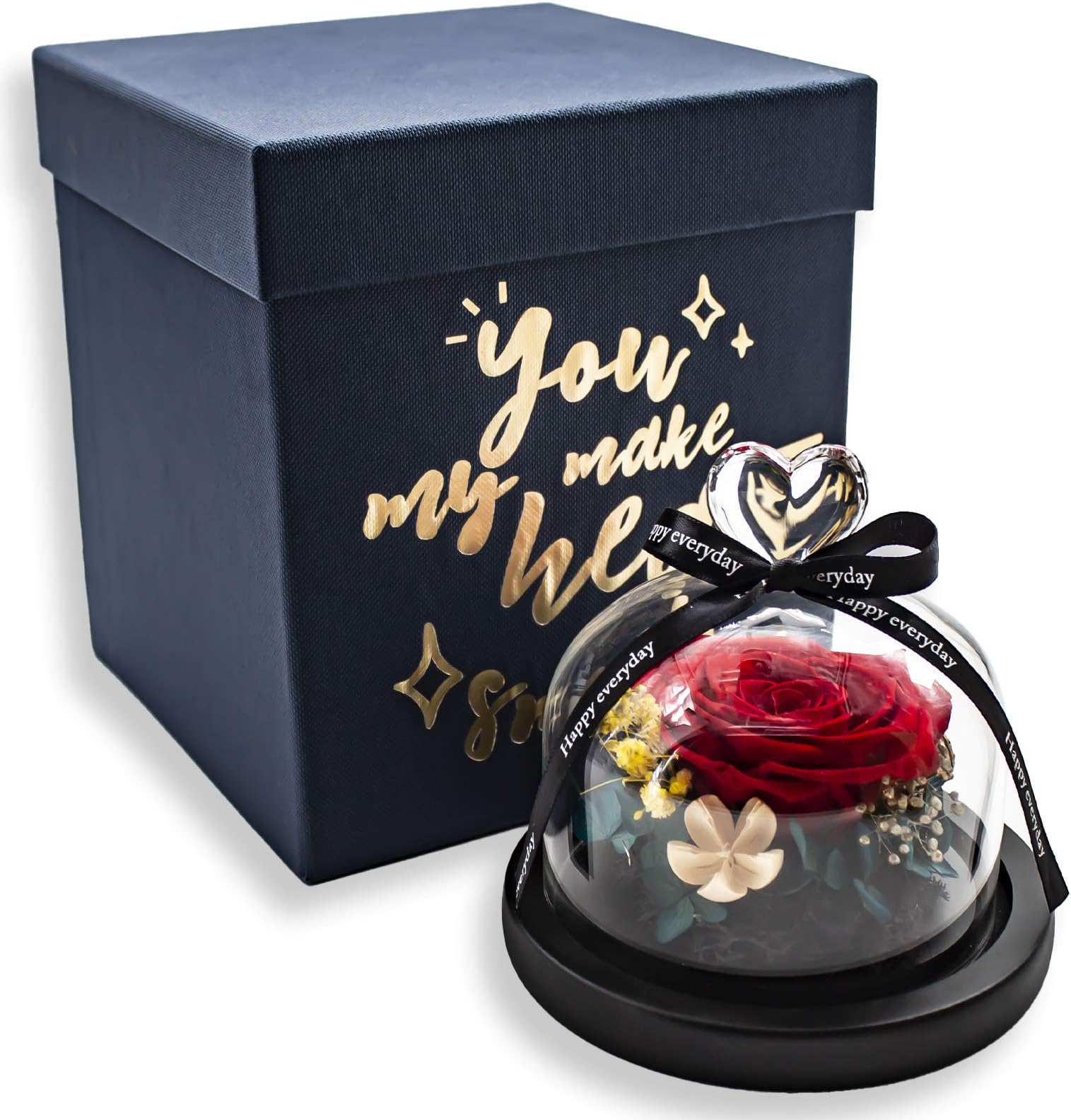 Eternal Rose Preserved Flowers, Handmade Real Forever Flowers, Never Withered Roses Gift for Valentine's Day Mother's Day Christmas Anniversary New Year Birthday Thanksgiving for Mom Wife Friend