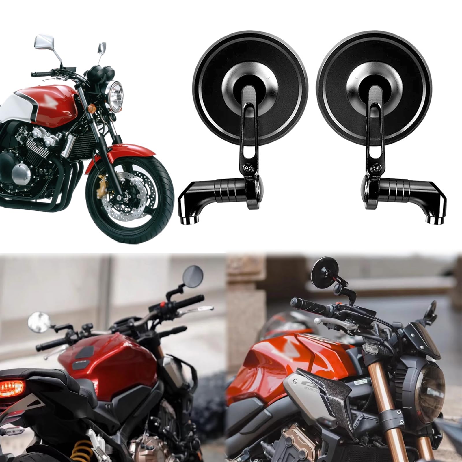 Amazon | XINMOZR For CB400SF CB400スーパーフォア 調整可能なミラー