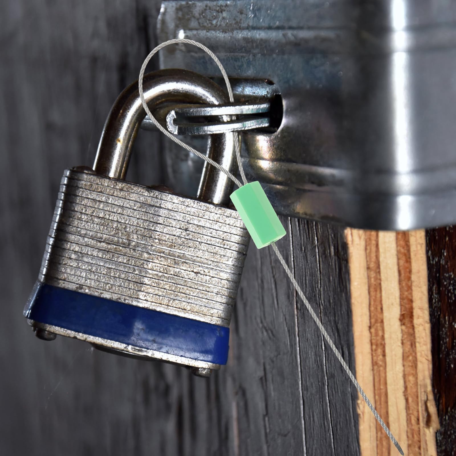 10pcs Security Cable Seals Tamper Self Locking Steel Wire Tags Shipping Containers Trailers Trucks