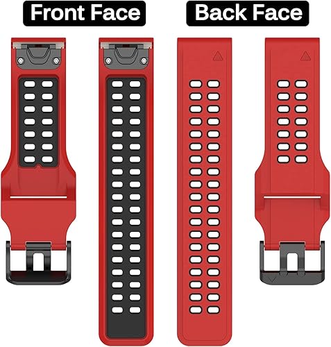 Miniatura 5 de Miimall Correa de repuesto compatible con Garmin Fenix 7, 0.866 pulgadas de ancho, de silicona suave, impermeable, para Garmin Fenix 77 Solar7