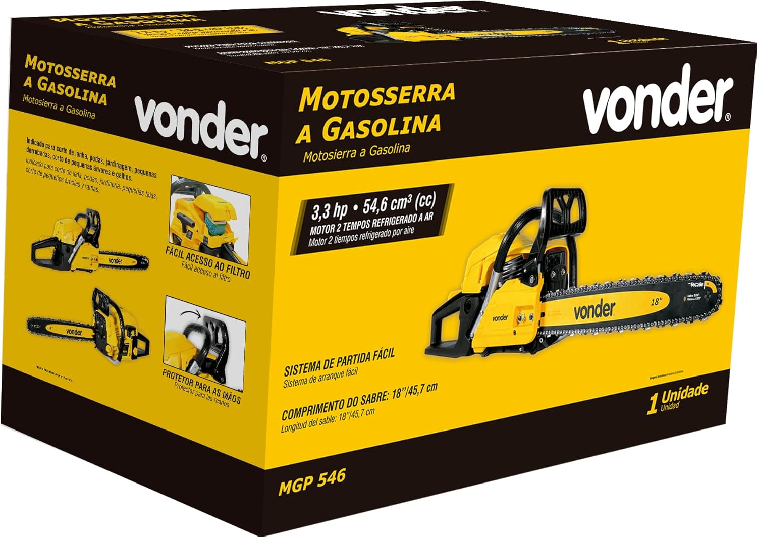 Motosserra Gasolina 54,6Cc Mgp546 Vonder 7 71Zu9Fp7Erl. Ac Sl1500