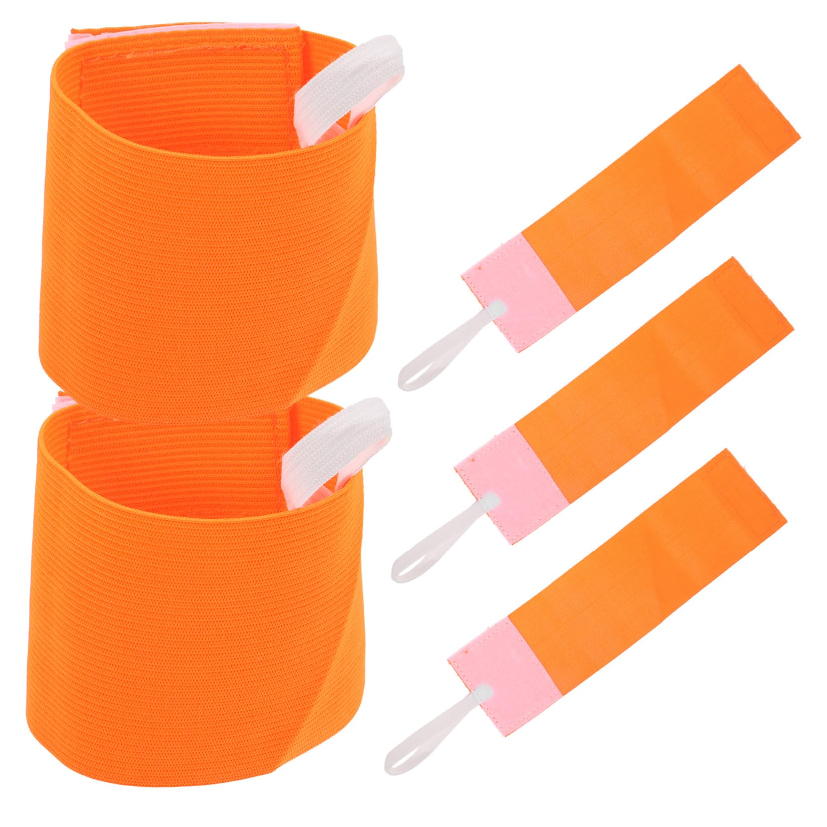 Toddmomy Captain Arm Bands per Il Calcio Bande Sport Bracciali Elastici Regolabili Bracciali Regolabili Fascia da Partita di Calcio Nylon Arancia