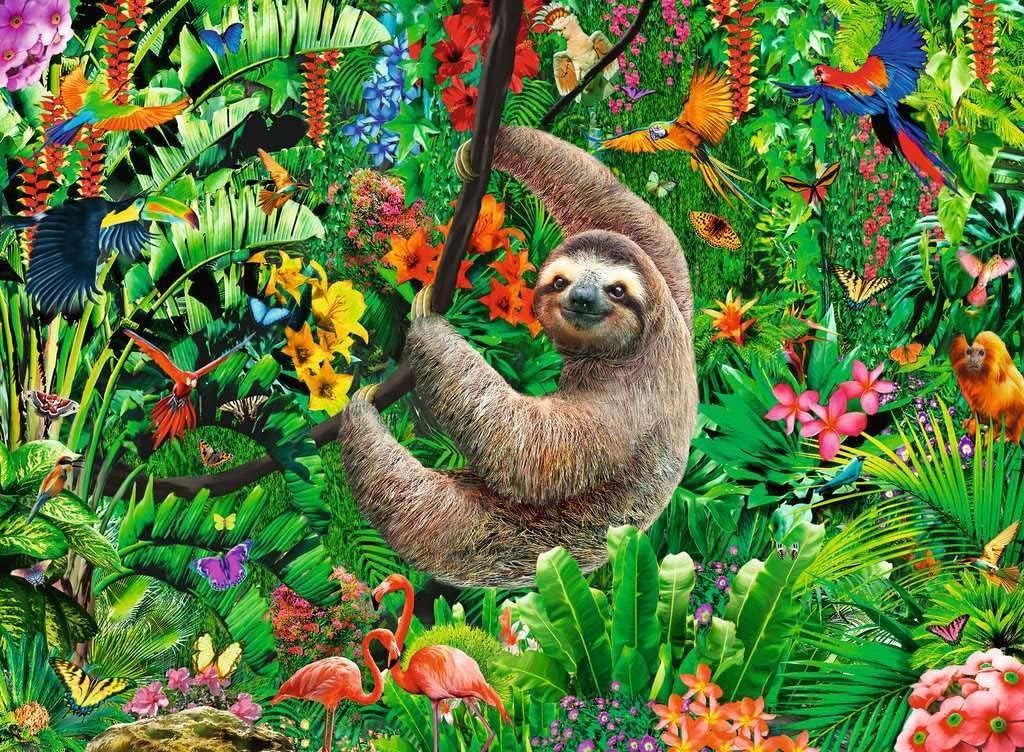 RAVENSBURGER Puzzle 13298 Ravensburger Cosy Sloth-300 Pieces Puzzle for Children from 9 Years