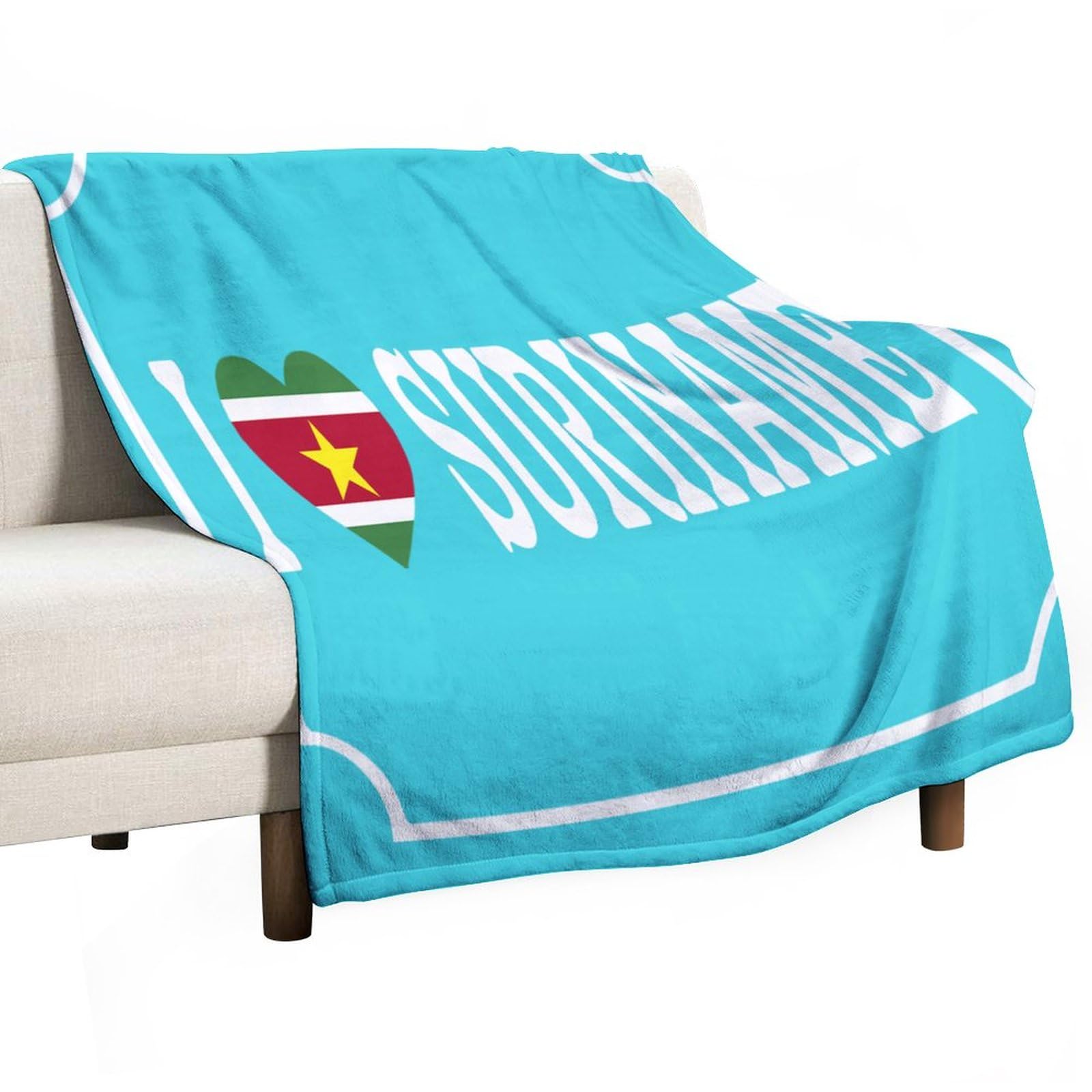Couverture polaire Suriname idée cadeau originale pour passionnés d'Amérique latine