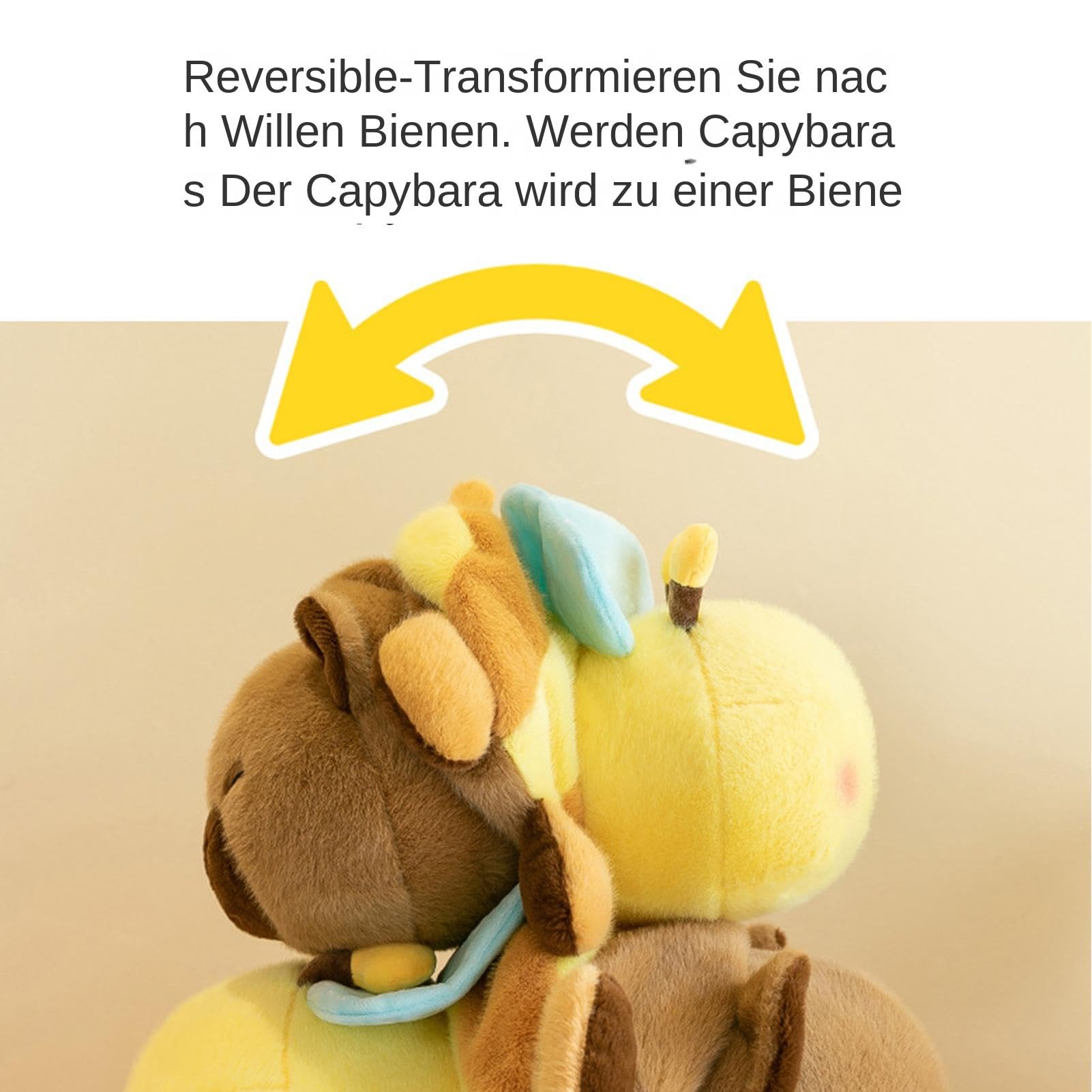 Harayaa Capybara Plüschtier | Süßes Kuscheltier, Biene-Design, Für Kinder & Erwachsene