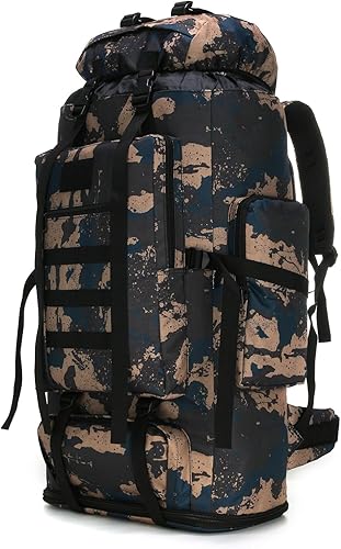 Vista 15 de Mochila de senderismo W WINTMING para hombres 70L/100L, mochila de campamento, mochila militar Molle, paquete de asalto de 3 días para escalada
