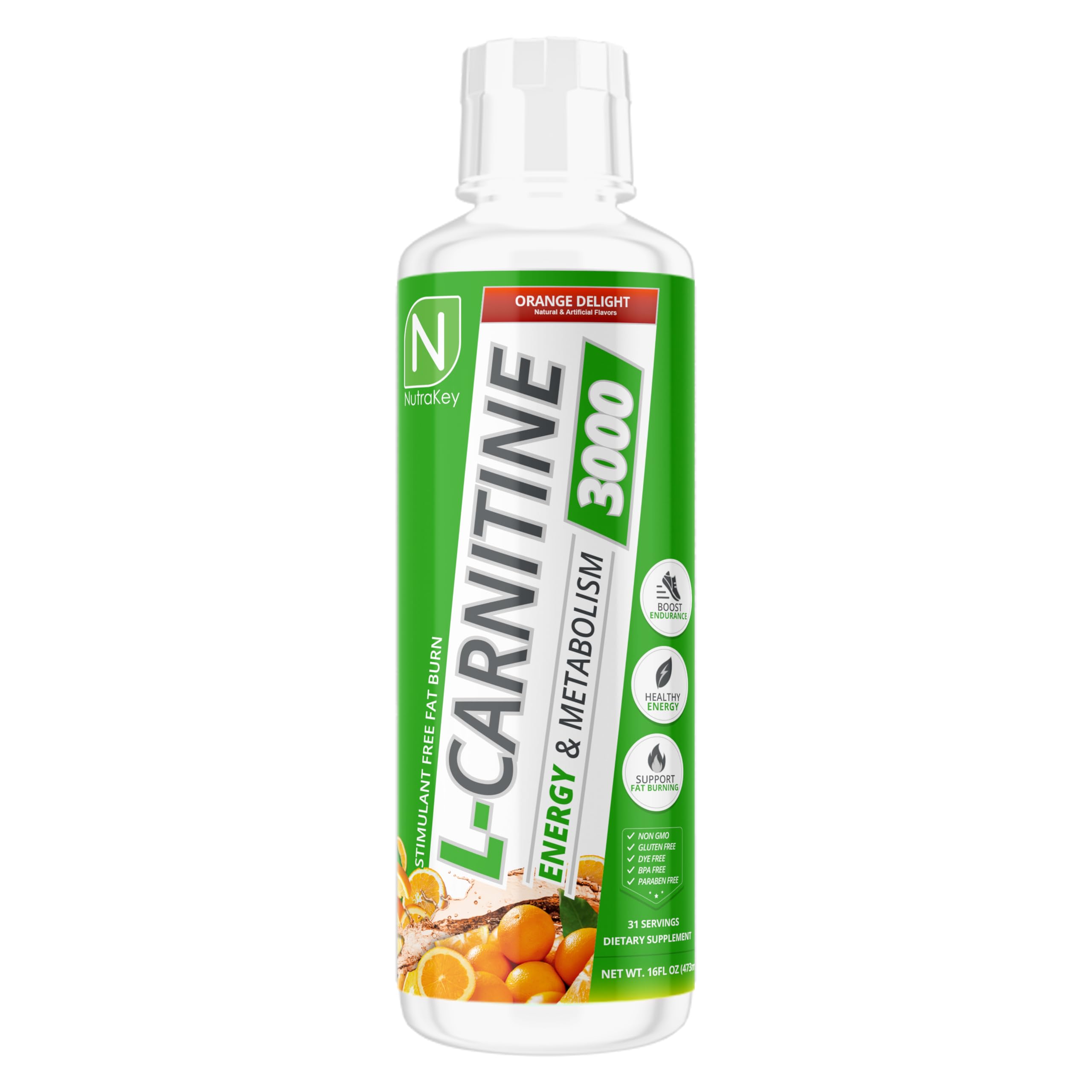 Amazon.com: NutraKey L-Carnitine 3000mg, No Sugar, Gluten Free
