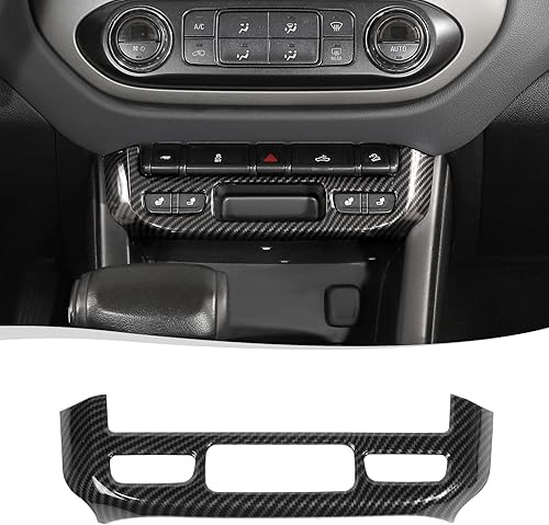 Voodonala Cubierta de panel de interruptor de luz de emergencia compatible con Chevrolet ColoradoGMC-Canyon 2014-2022, fibra de carbono