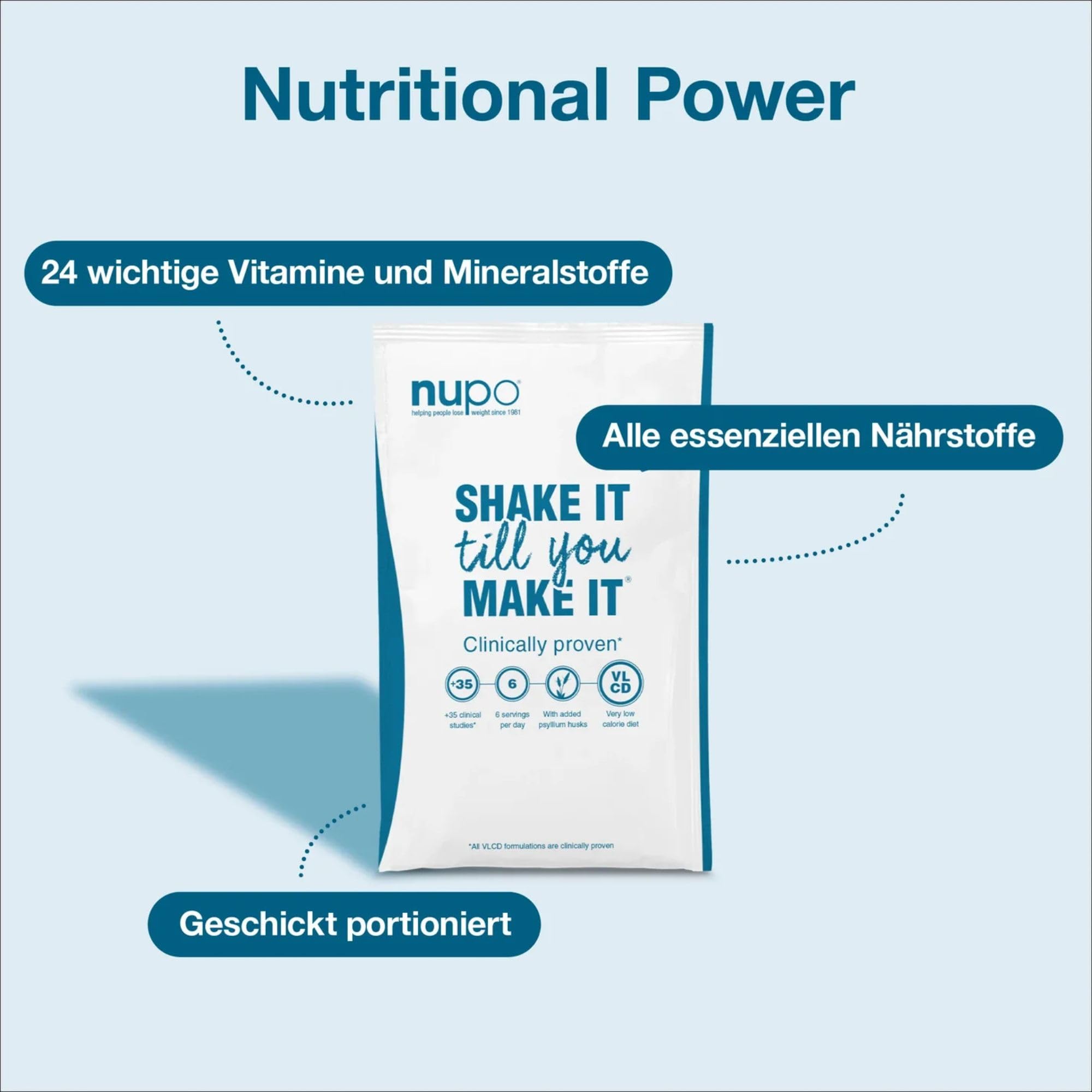 NUPO® Diät Shakes zum Abnehmen Vegan Glutenfrei (Vanille - 10 Portionen) | Leckere Abnehmshakes für Frauen & Männer | Abnehmen Pulver | Trinkmahlzeit als Abnehm Shake | Mahlzeitenersatz Shake