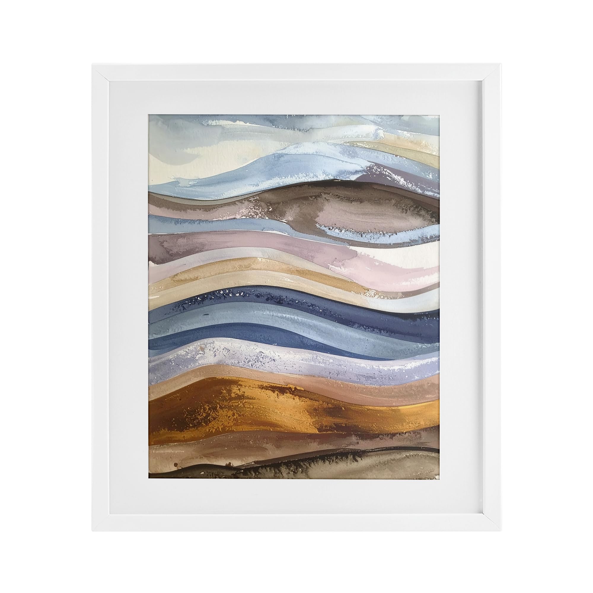 Abstract Ocean Flow Layers, 17 x 21 Inch Framed Print Under Glass