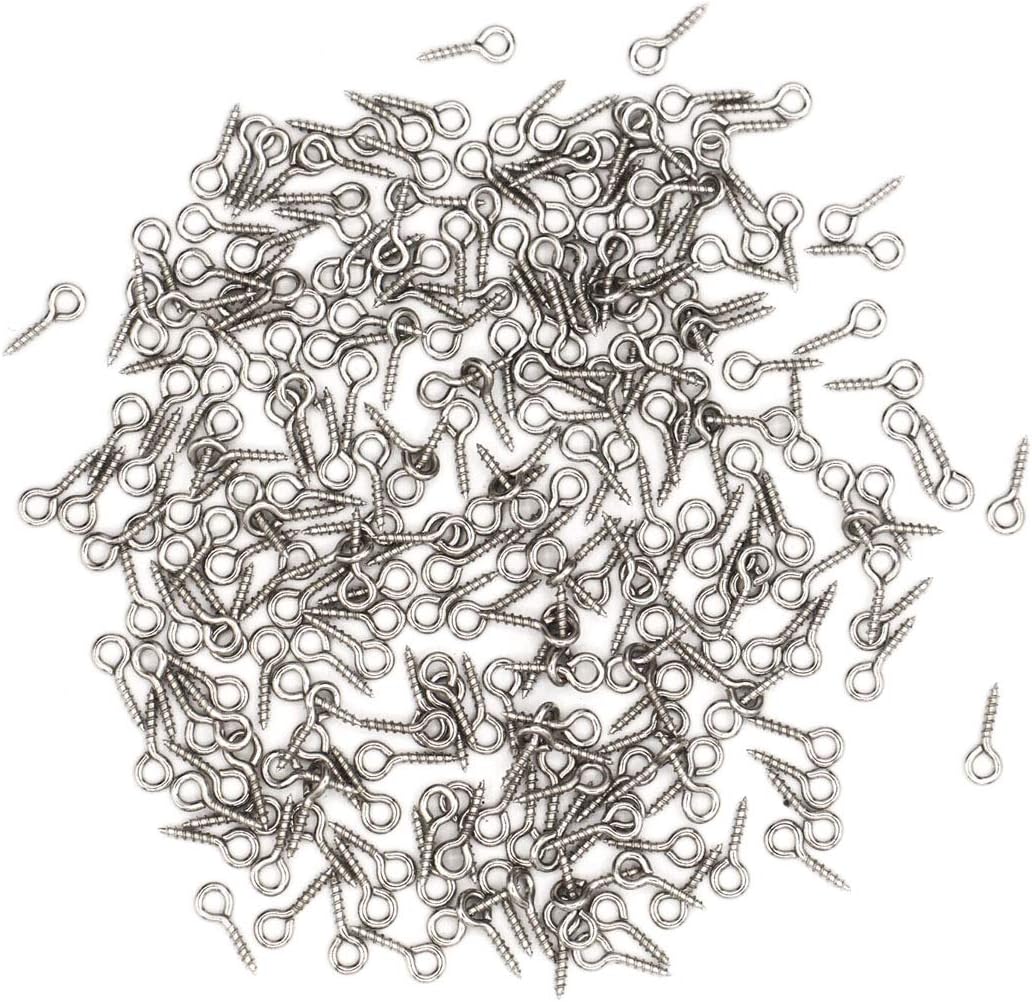 Flash Sale IDEALSV (304) Stainless Steel Small Mini Screw Eyes Pin Hook for Jewelry, Cork Bottles,Resin, Bead,300 Pack 0.39x0.16inch Tiny Hook Screws Ring 🔥 Crazy Deals IDEALSV (304) Stainless Steel Small Mini Screw Eyes Pin Hook for Jewelry, Cork Bottles,Resin, Bead,300 Pack 0.39x0.16inch Tiny Hook Screws Ring